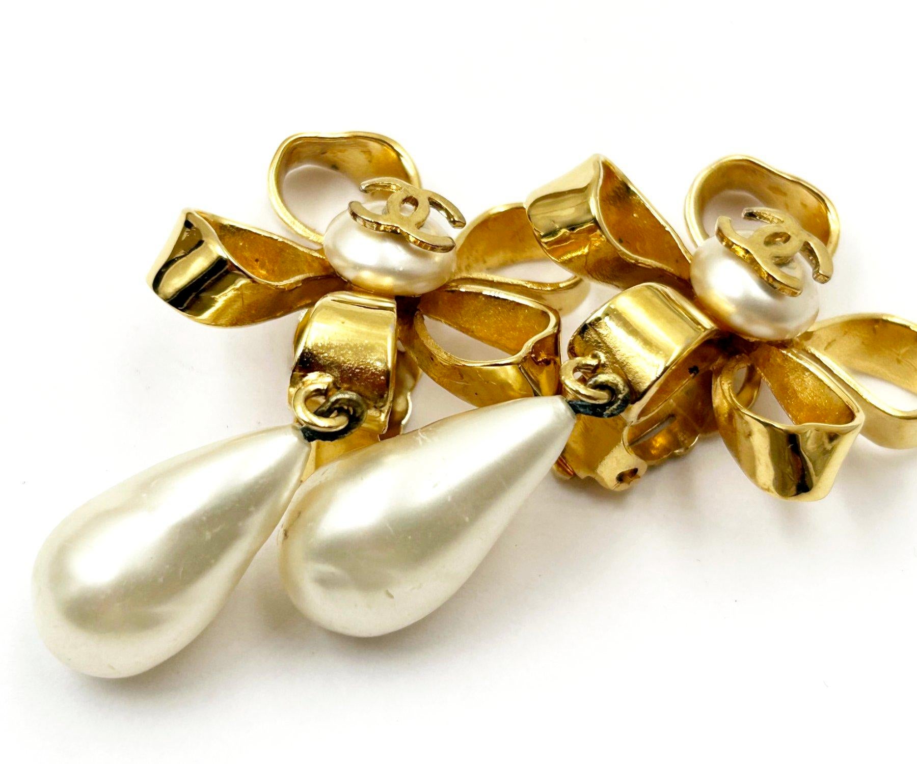 ★VINTAGE HOLLYWOOD★ Petit Twinkle Ribbon Pearl Earrings_VH Amazon.com: LILITHKISS Twinkle Pearl Bow Dangle & 925 Silver