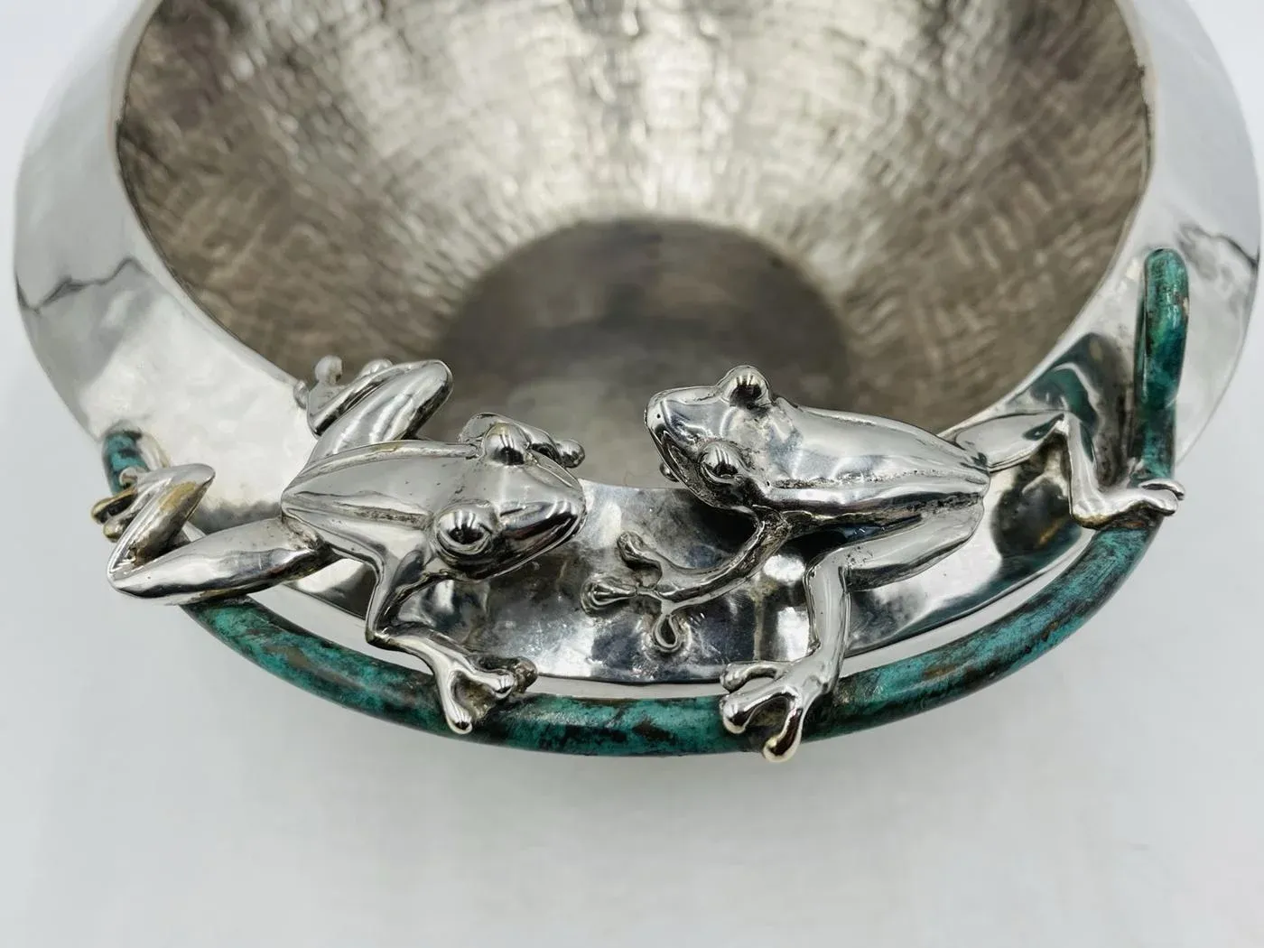 Emilia Castillo, Silver-Plated Bowl With Frogs Handles, Mexico