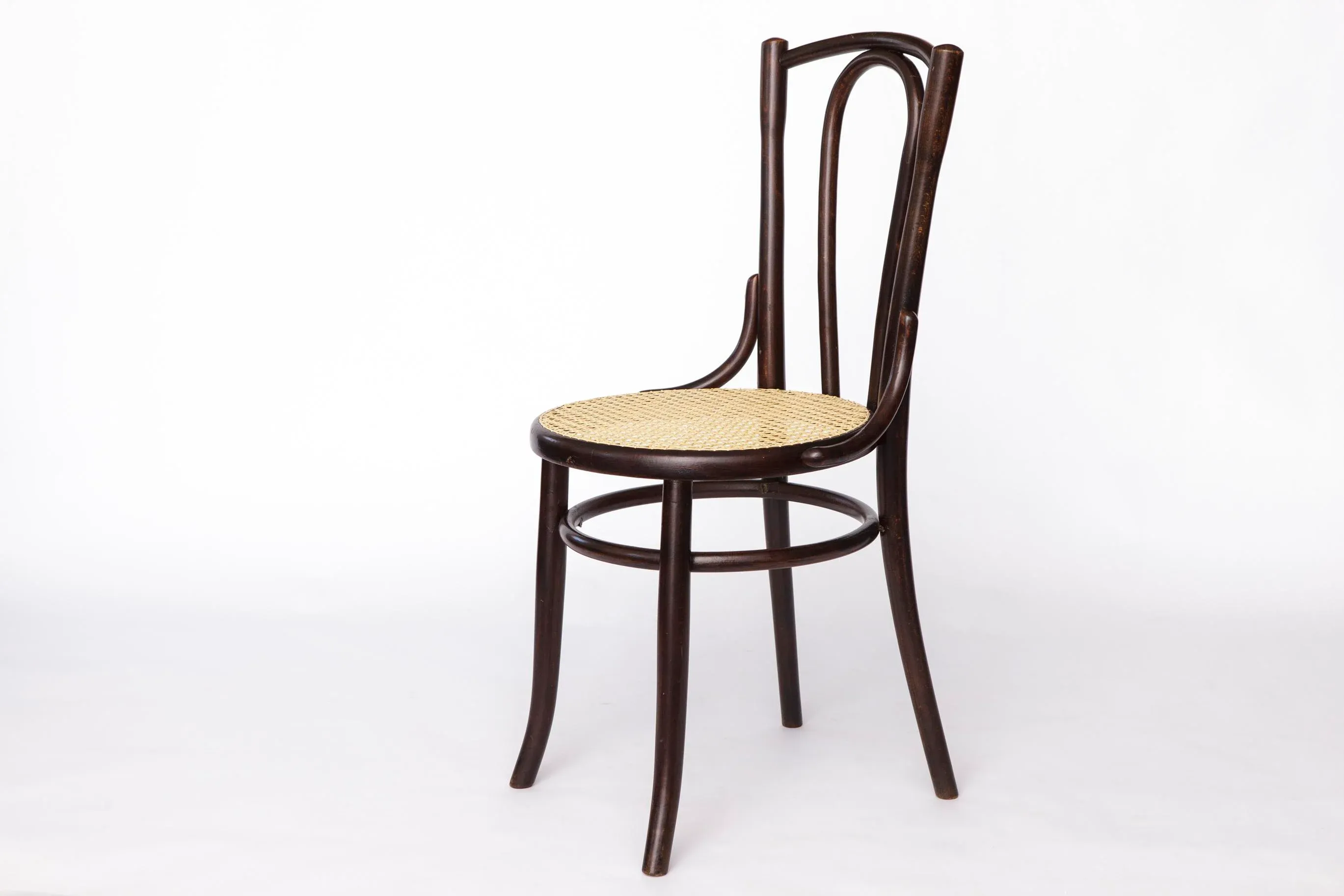Early 20th Century Bentwood Chair with Beechwood Frame & New Cane