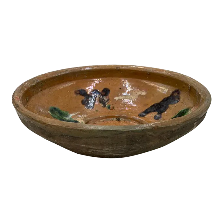 Antique Hungarian Folk Art Decorative Bowl