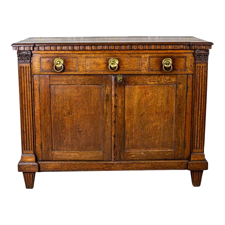 Oak Vanity Commode From the 19th Century in Brown | Chairish
