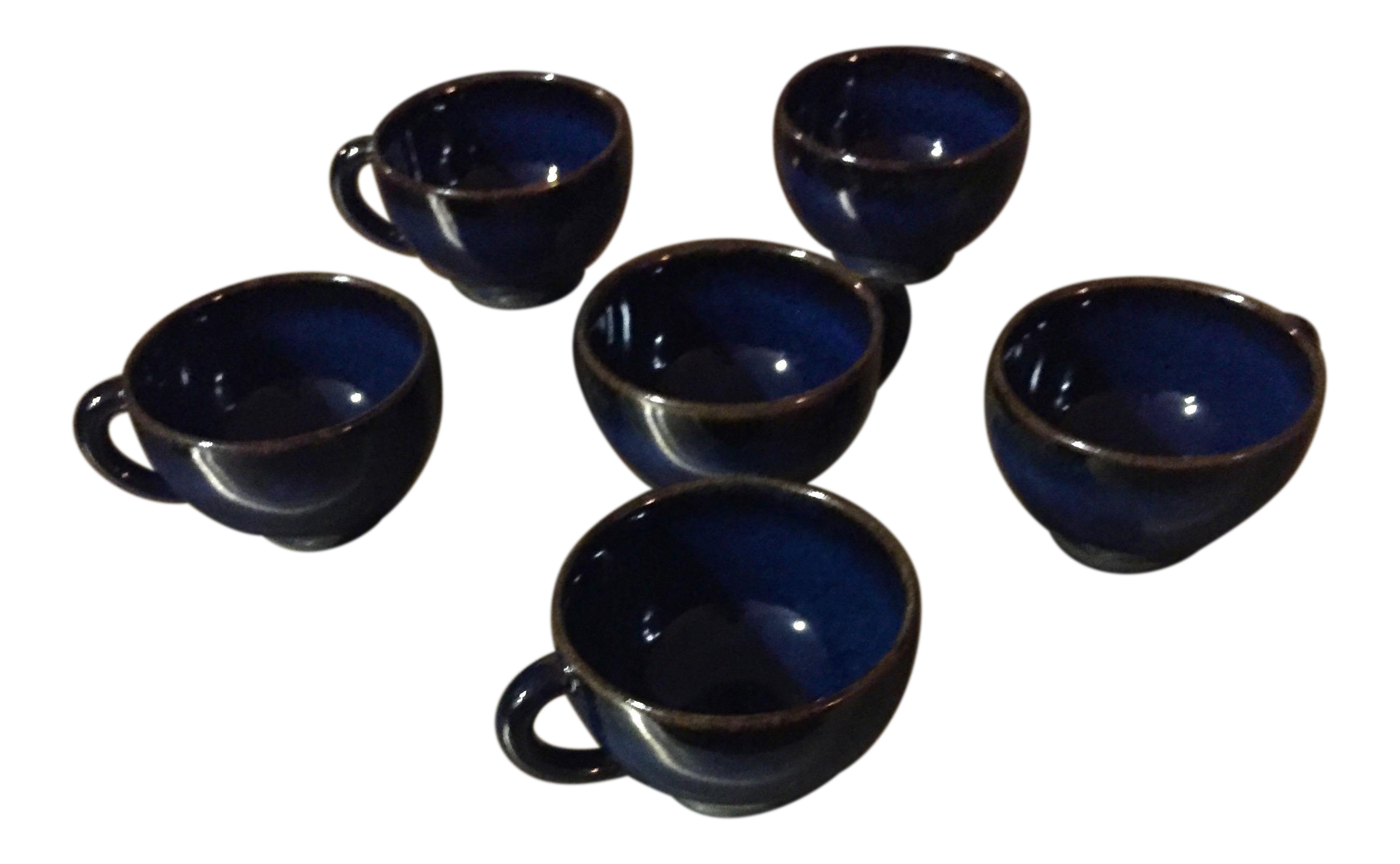 Jars France Tourron Indigo Cups Set of 6 Chairish