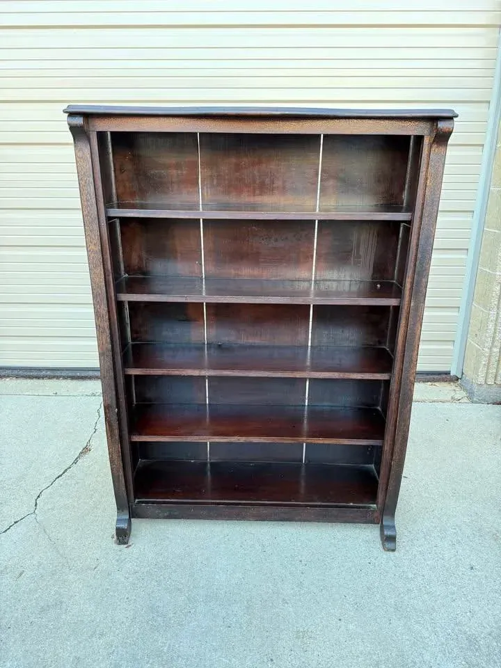 Early 20 Century Antique Early American Style Open Bookcase