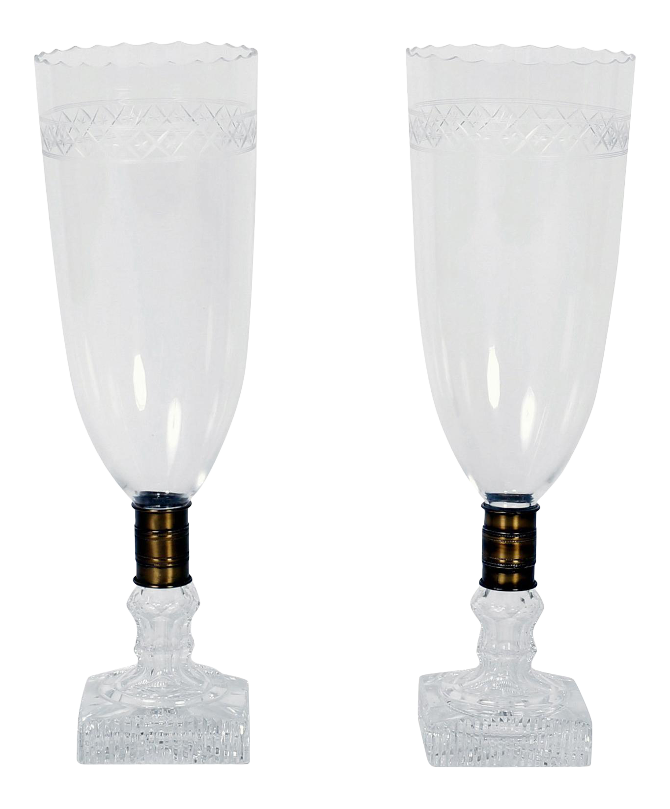 CutGlass Hurricanes A Pair Chairish