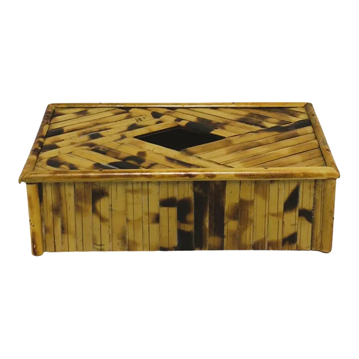 Bamboo Tissue Box Cover Holder Chairish