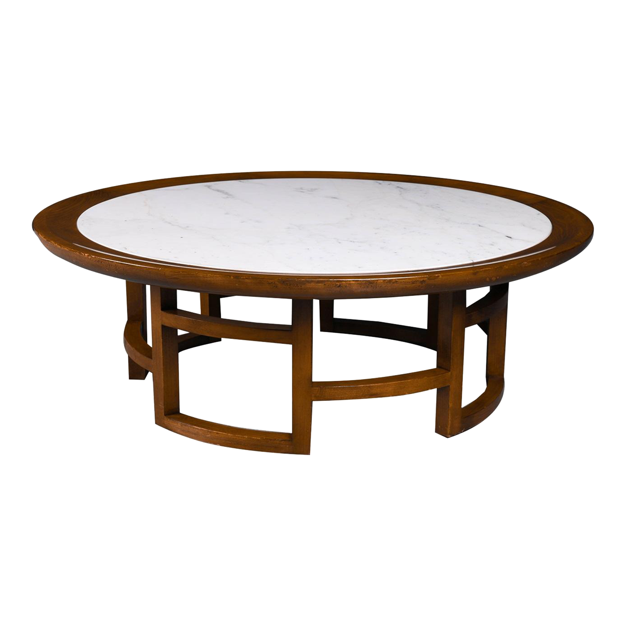 Vintage James Mont Style Marble Round Coffee Table Chairish