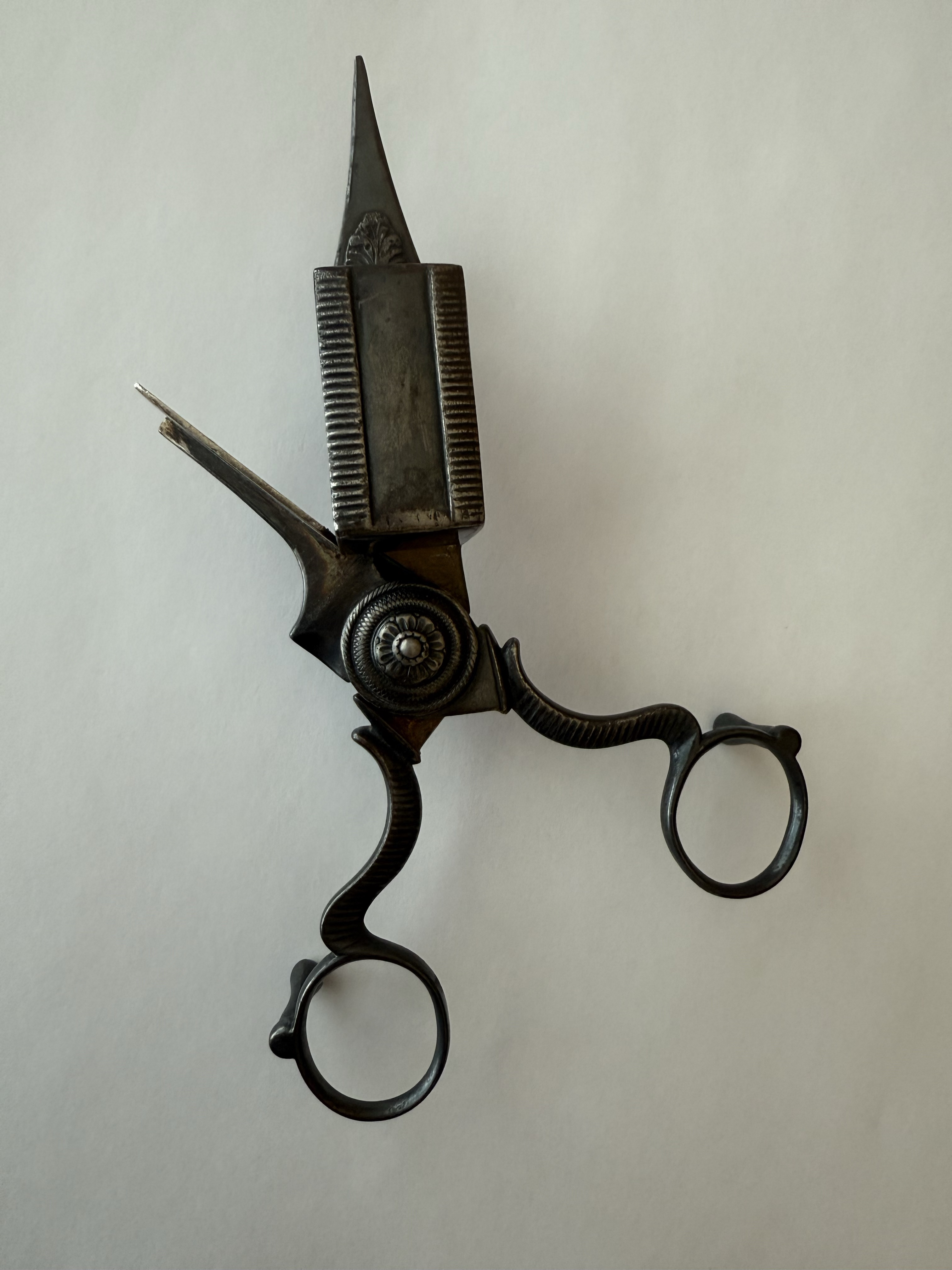 Antique Footed Ornate Candle Snuffer Wick Cutter / Trimmer  display picture 1