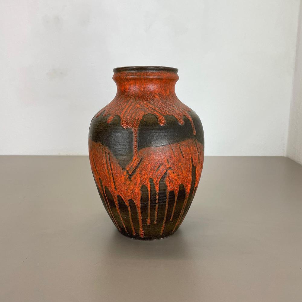 Fat Lava Ceramic Pottery Vase by Heinz Siery for Carstens