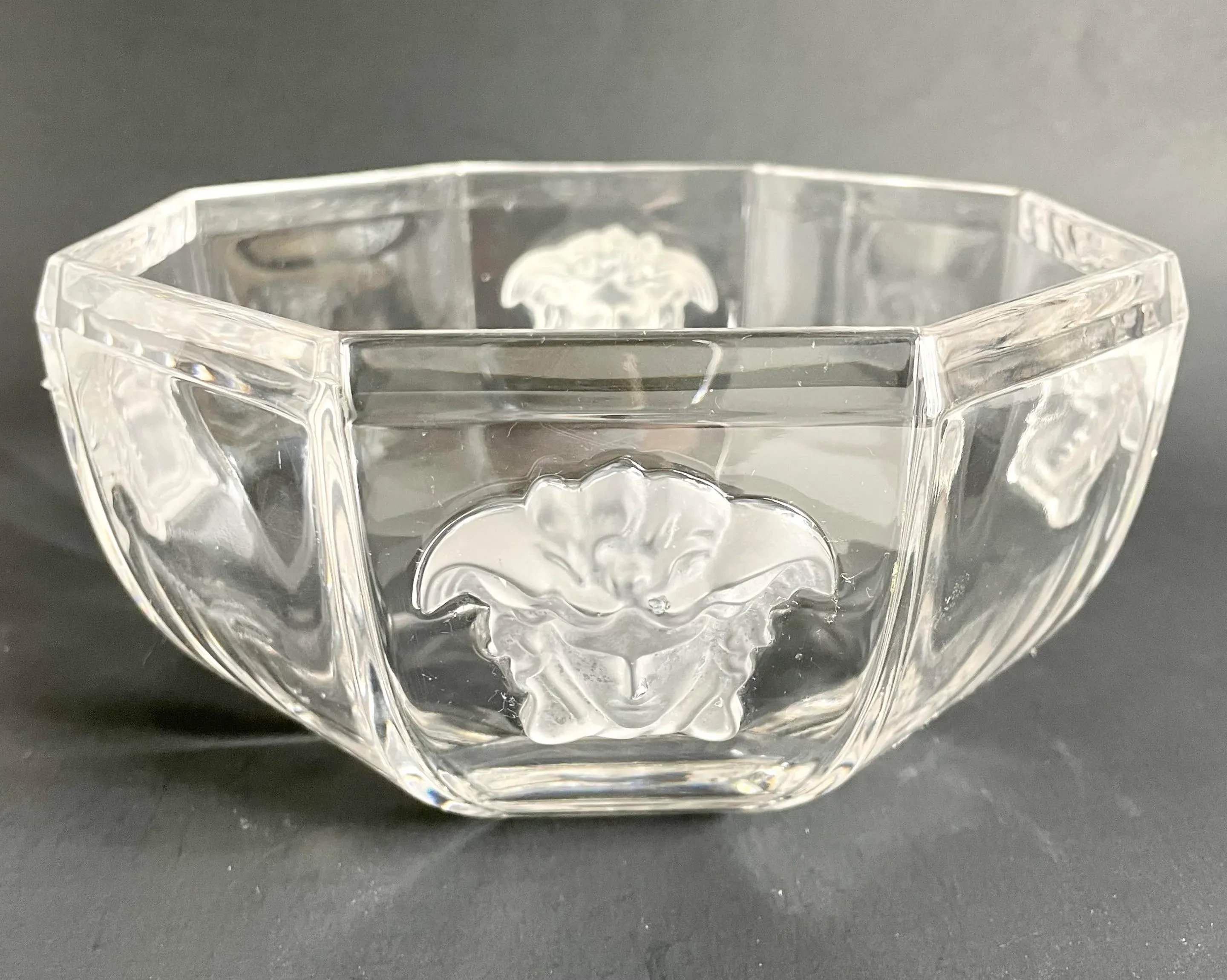 Versace Rosenthal Medusa Lumiere Crystal Bowl