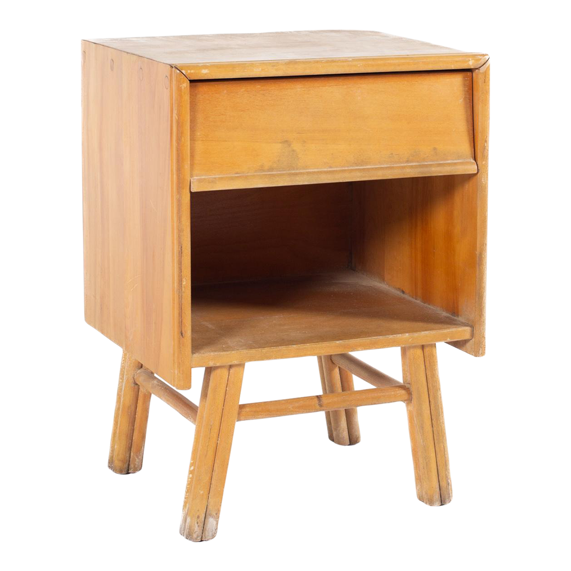 Heywood Wakefield Mid Century Bamboo Leg Nightstand Chairish