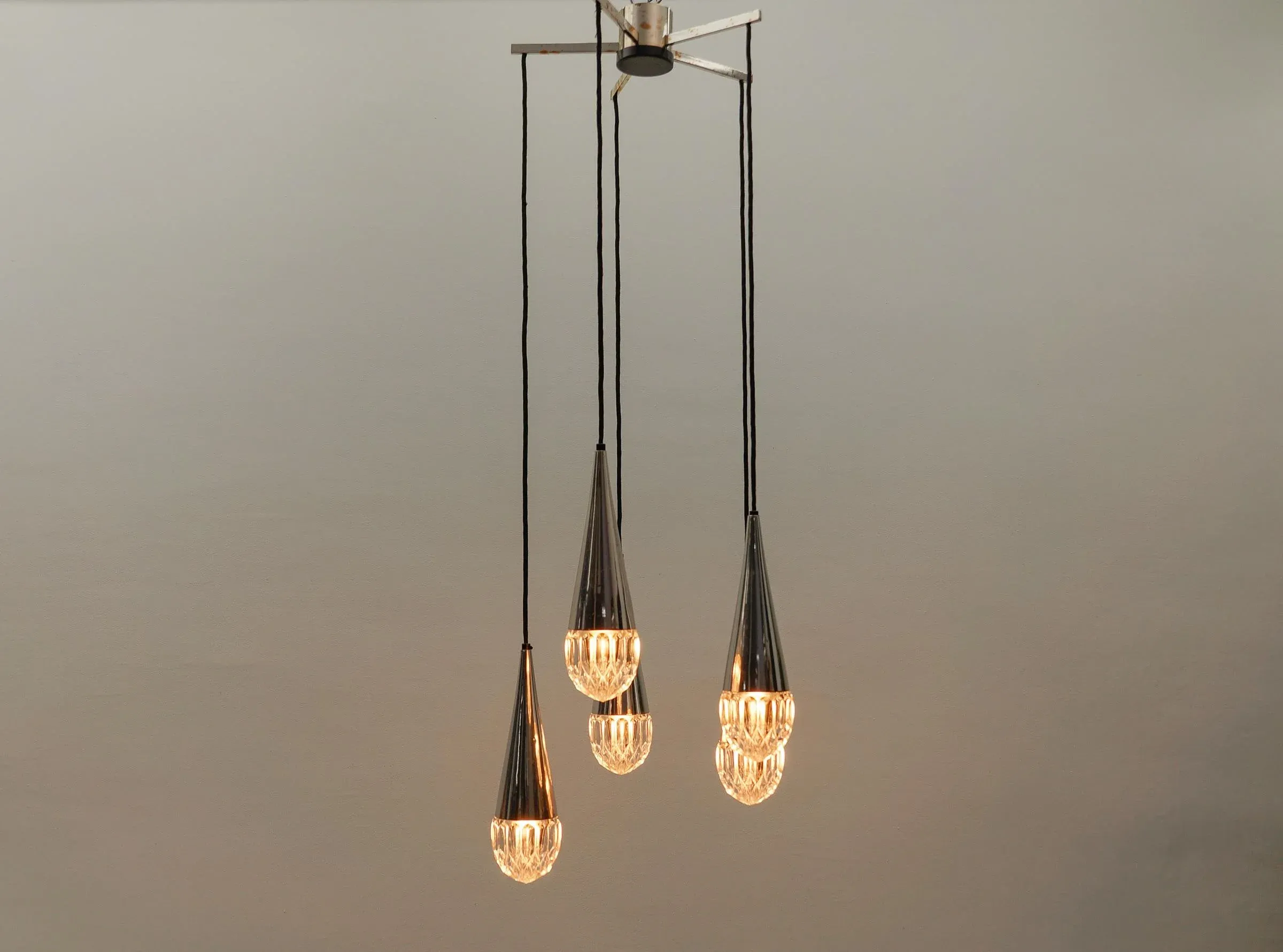 Mid-Century Modern Cascading Lamp from Kaiser Leuchten, Germany, 1960s