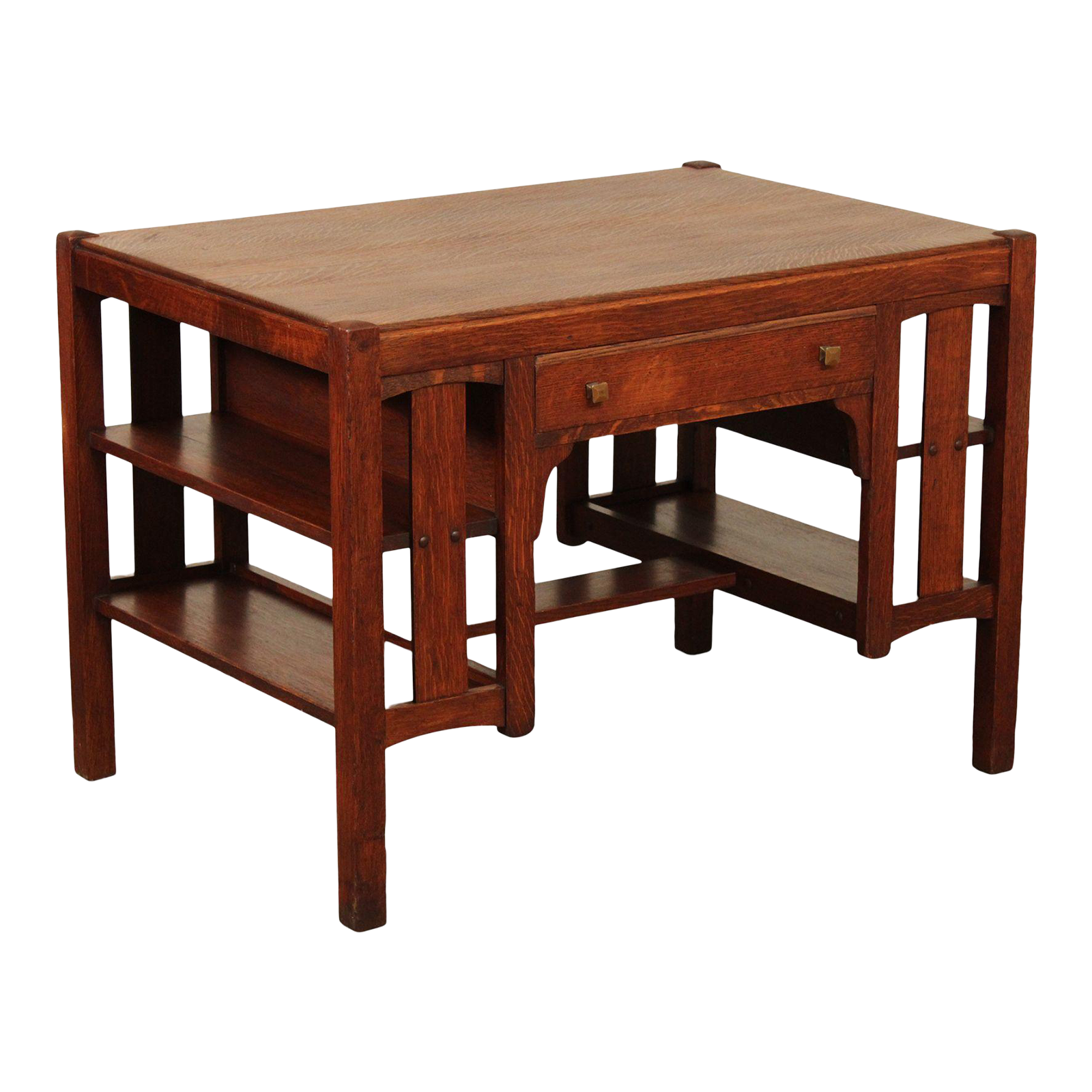 Limbert Antique Arts & Crafts Period Oak Library Writing Desk Chairish