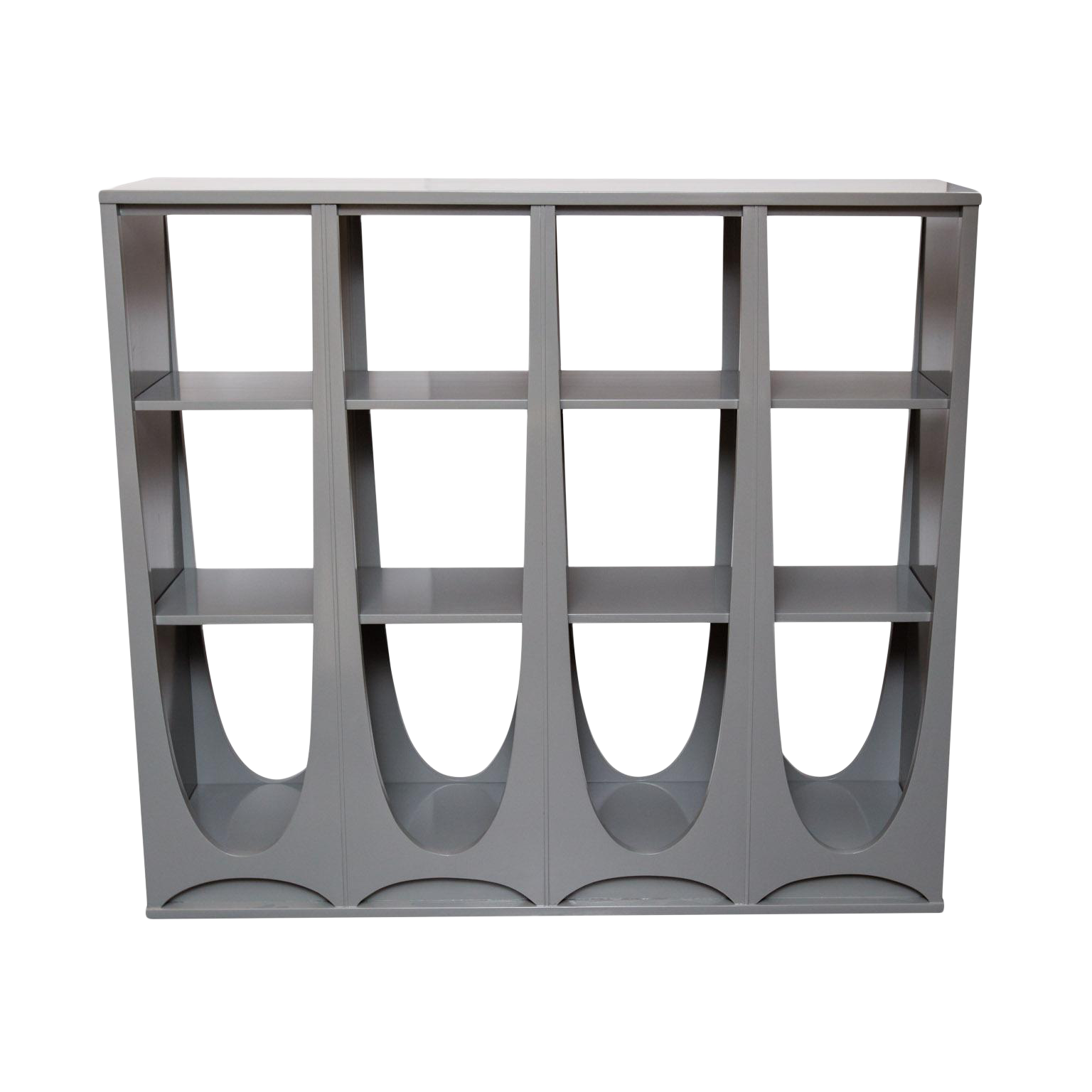 Broyhill Brasilla Grey Lacquer Bookcase Chairish