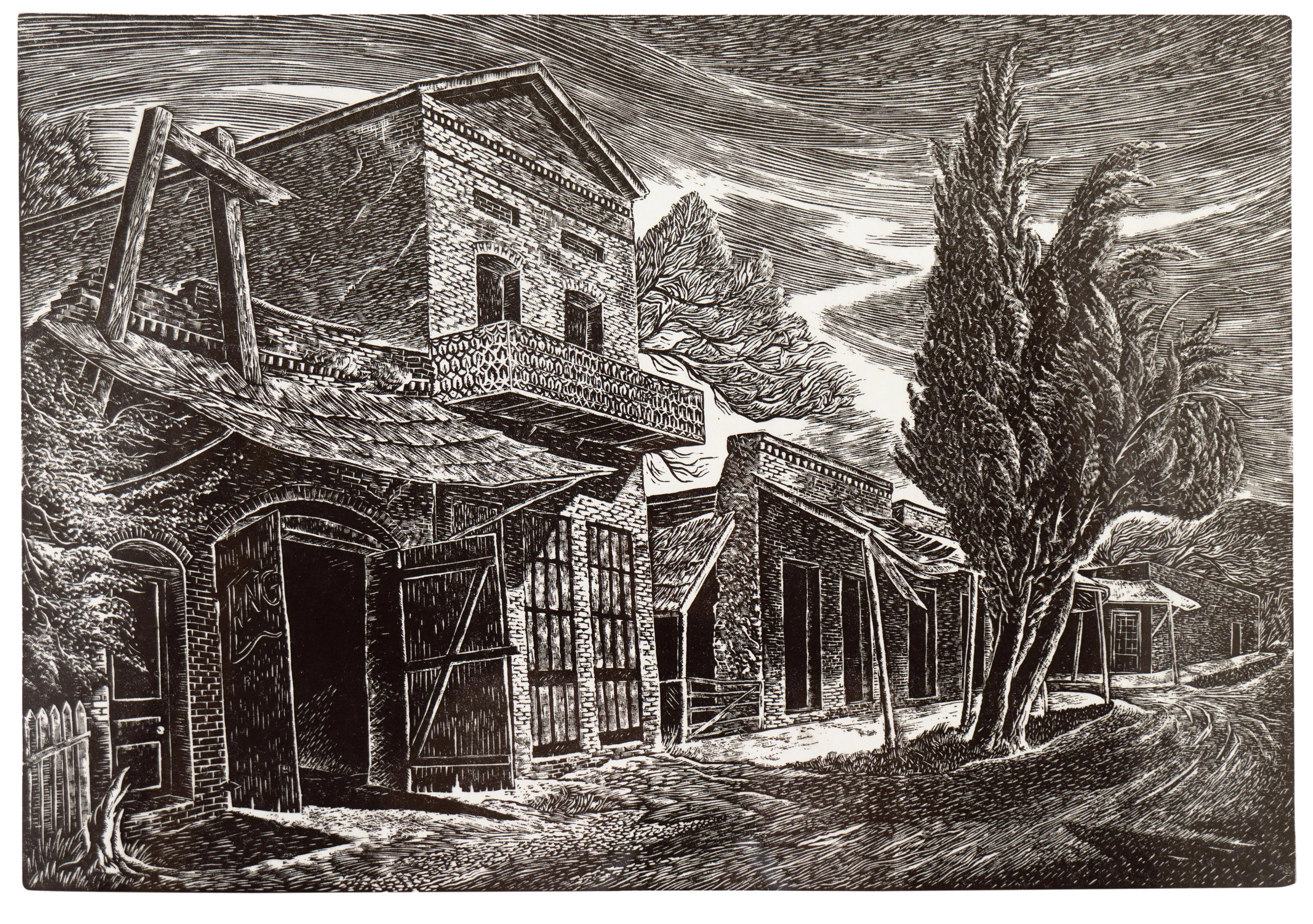 絵画 flk040131 State Street, Columbia', Woodblock by Charles Frederick Surendorf