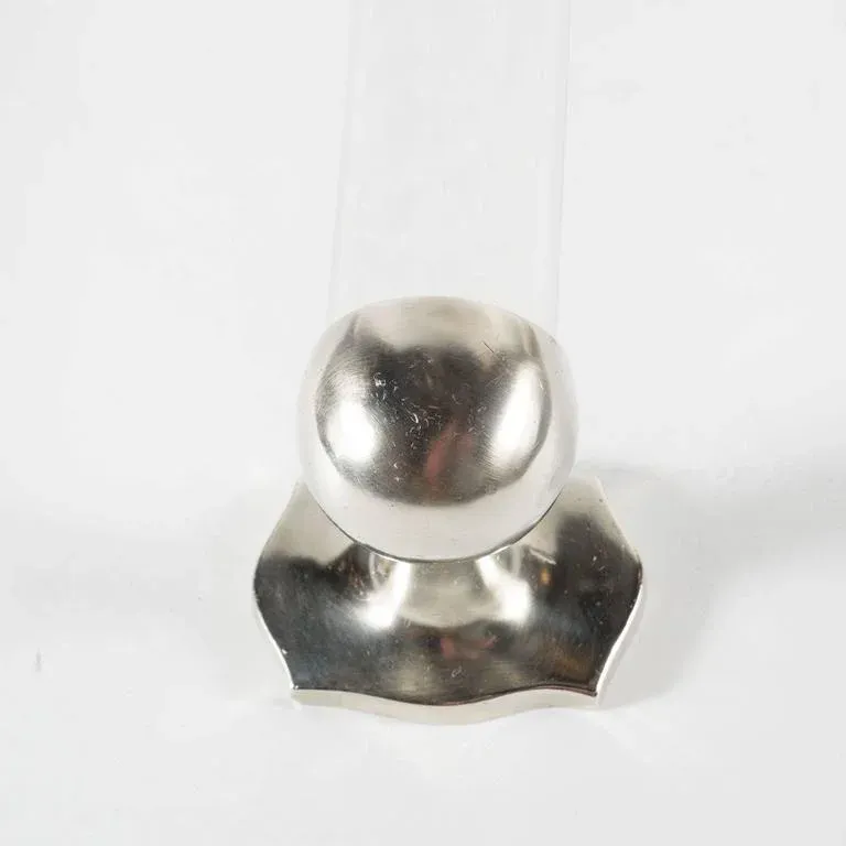 Mid-Century Modernist Lucite and Brushed Nickel Towel Rod, circa 1960