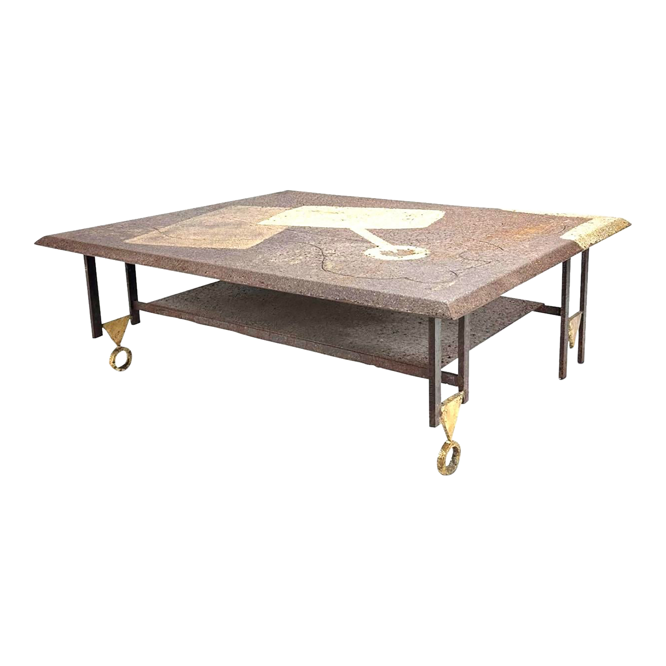 Jean-Jacques Argueyrolles Brutalist French Mixed Metal Coffee