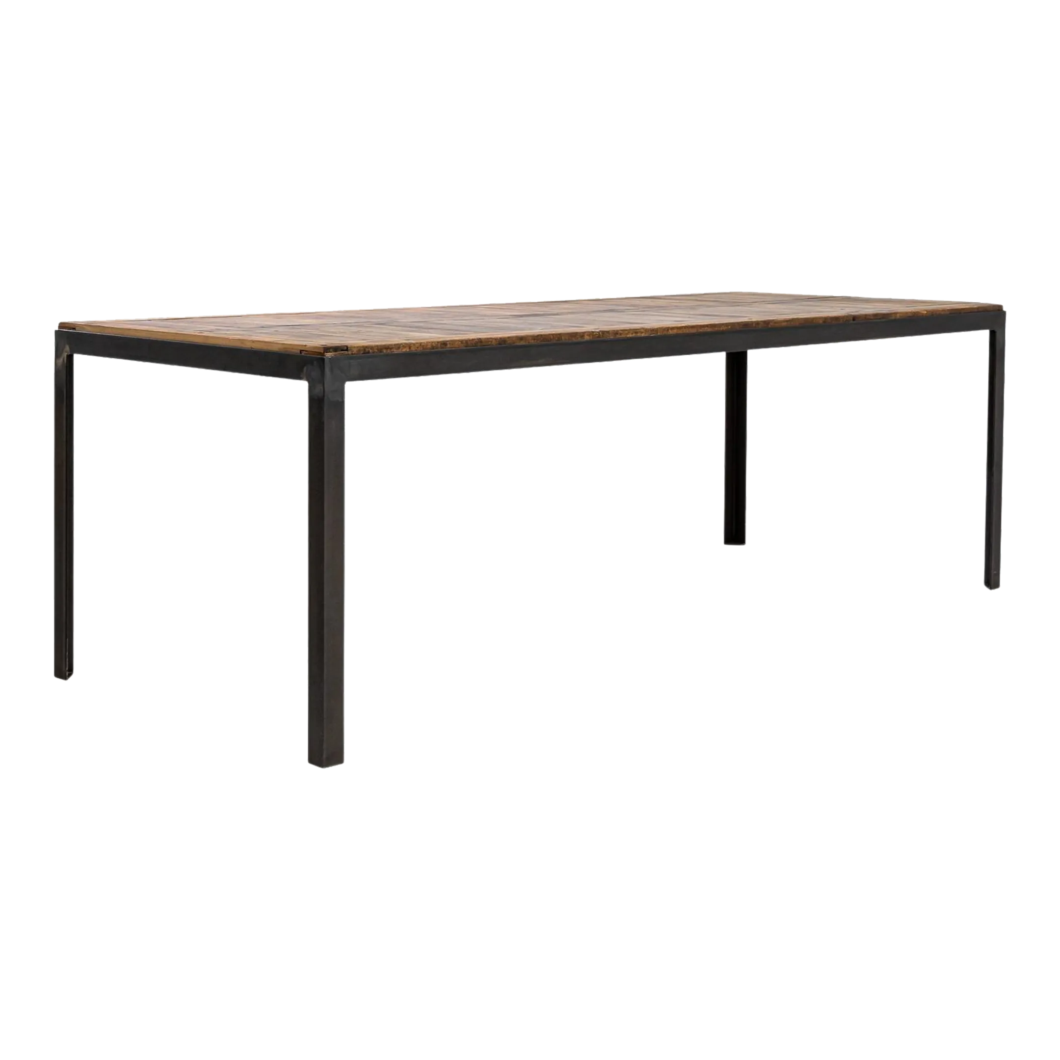 Reclaimed French Metal Table with Wooden Top