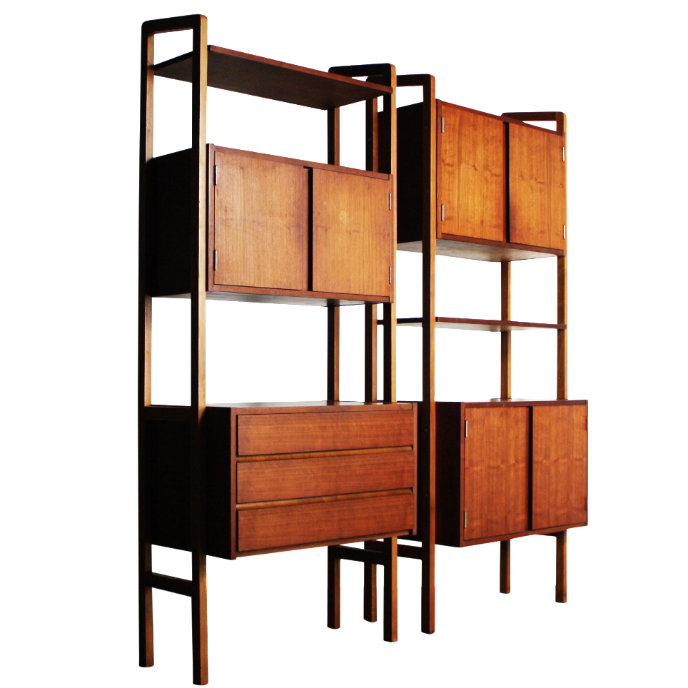 Yugoslavian MidCentury Teak Wall Units A Pair Chairish