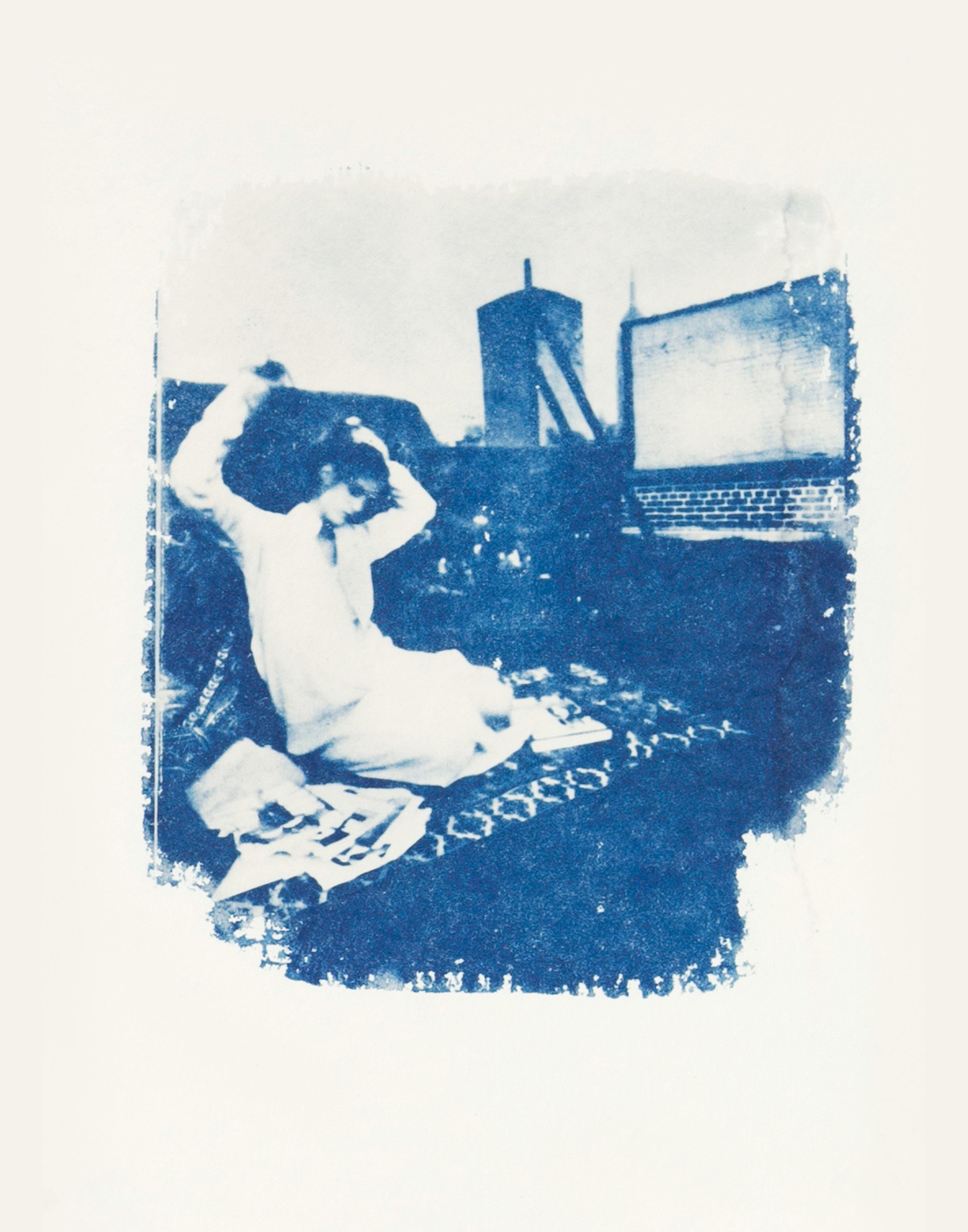 “New York Rooftop” Giclee From Cyanotype by CKB -