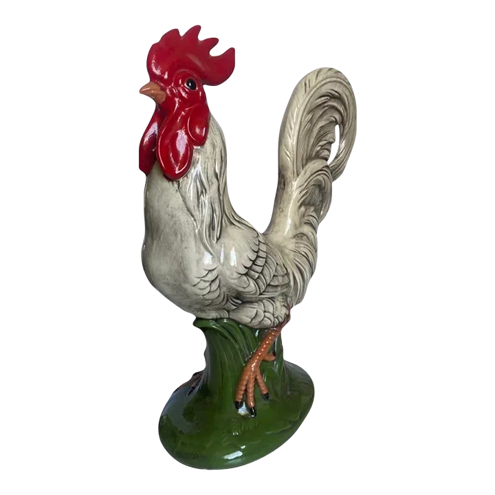 Large Vintage Holland Mold Ceramic Rooster Statue, Circa 1950 Chairish