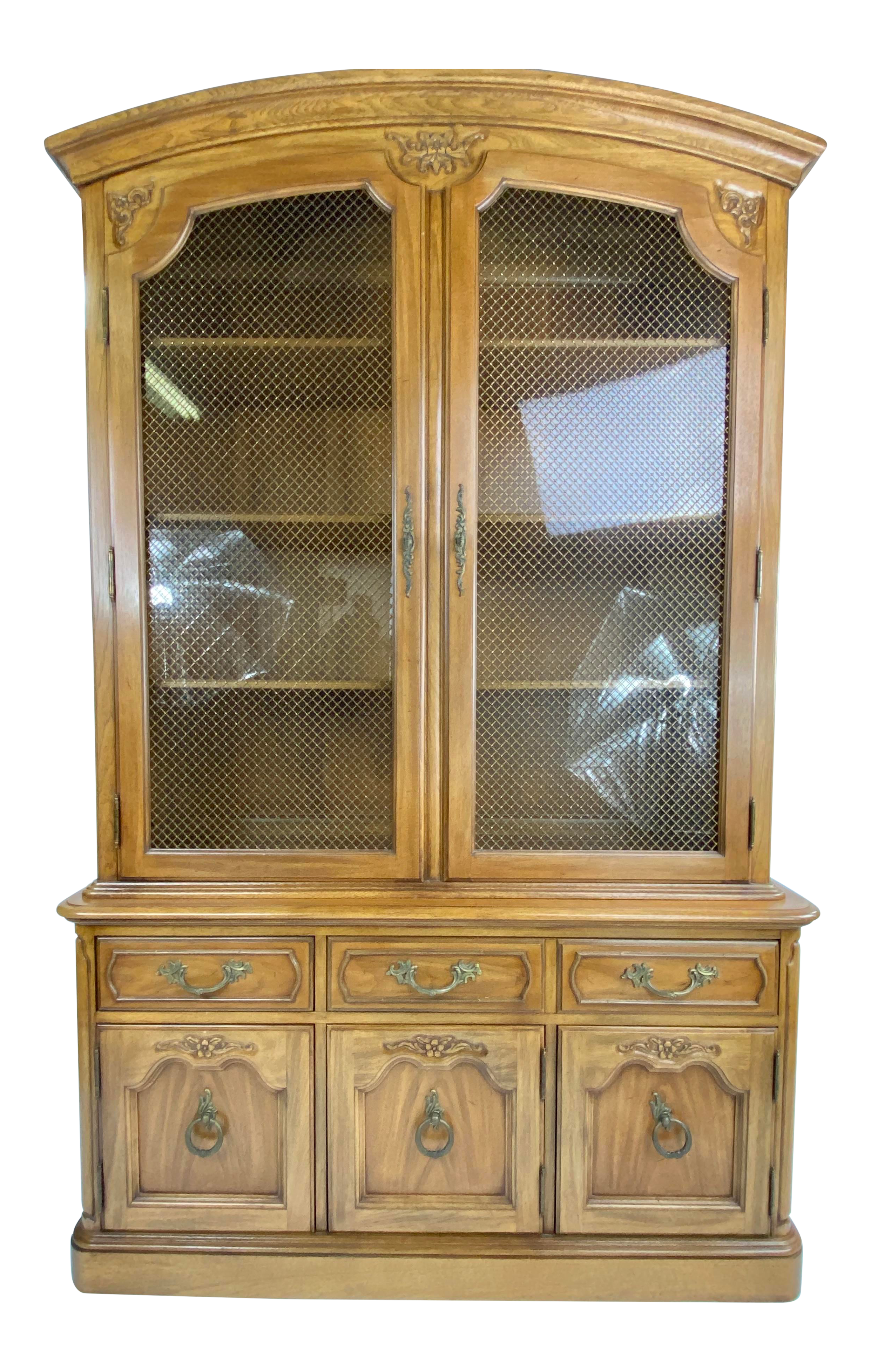 1960s Thomasville French Provincial China Cabinet Chairish