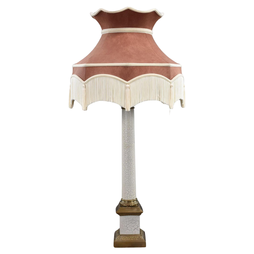Empire Style Single Table Lamp with Lamp Shade, 1980, image size:1000x1000