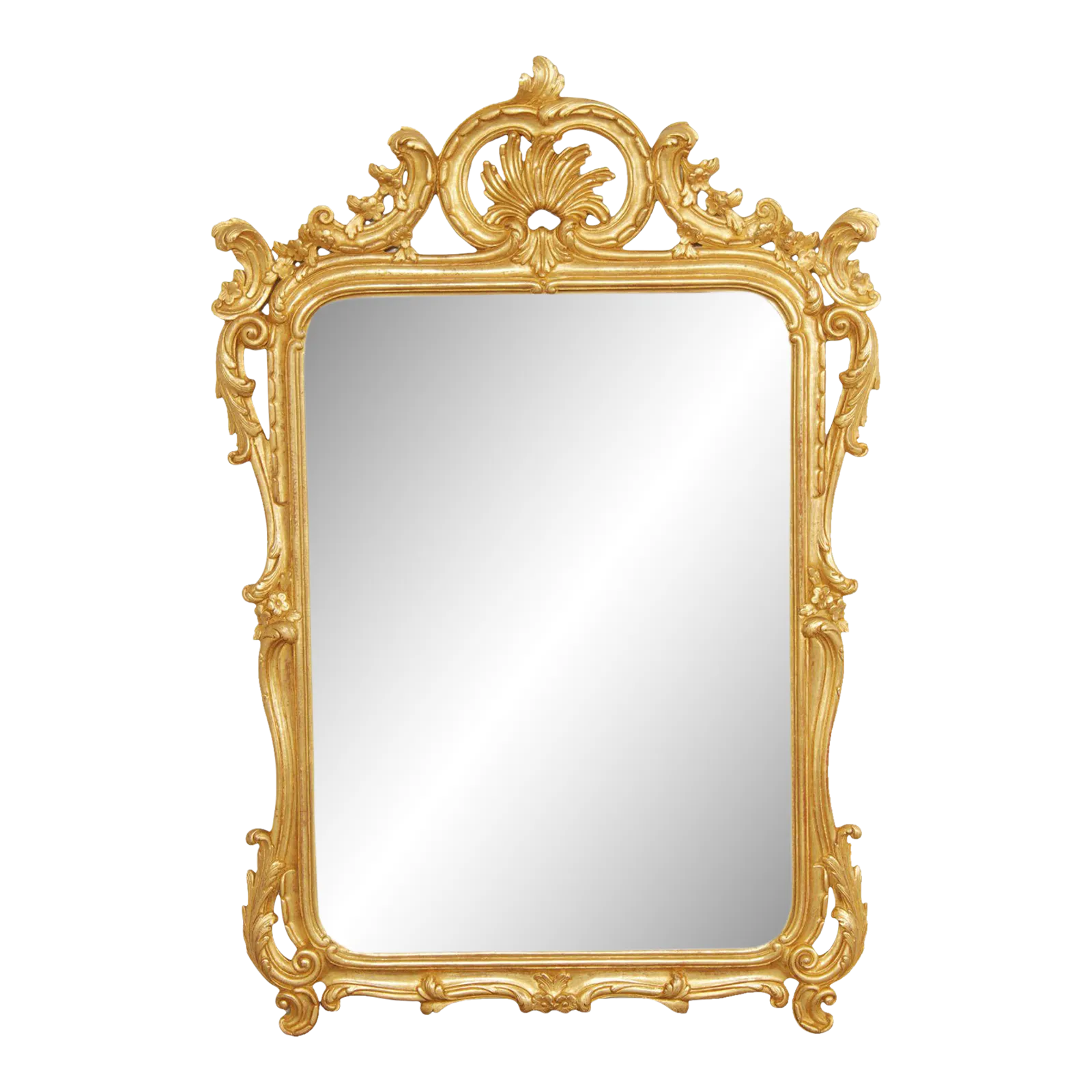 Late 20th Century Italian Rococo Style Giltwood Wall Mirror Chairish