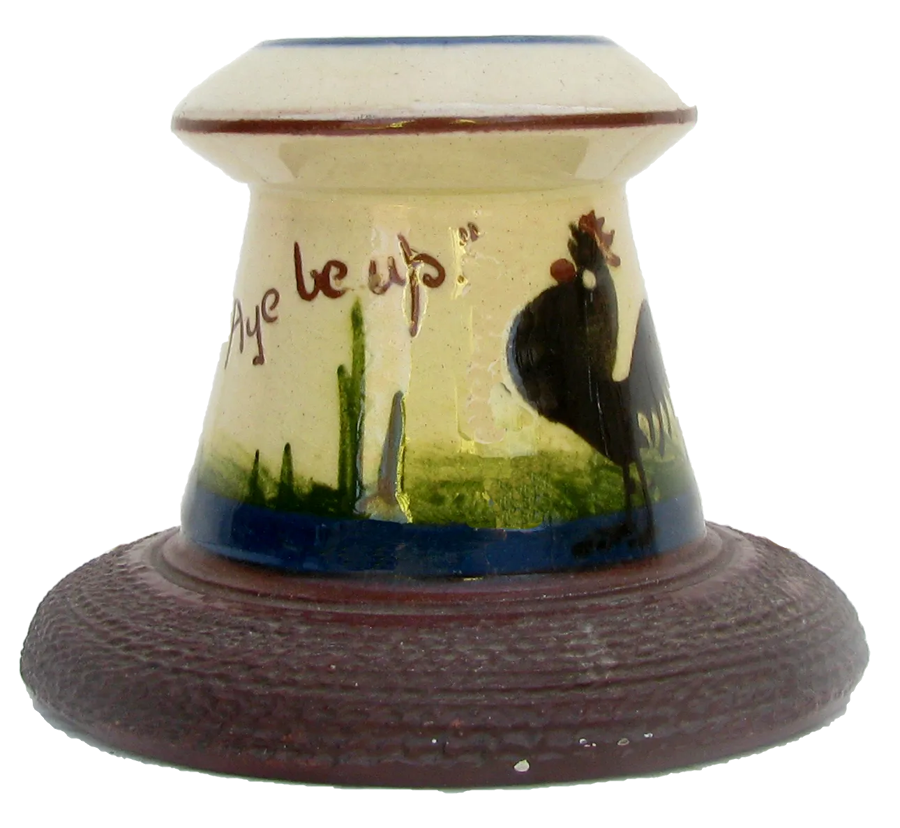 1920s English Golf Arts & Crafts Pottery Match Striker