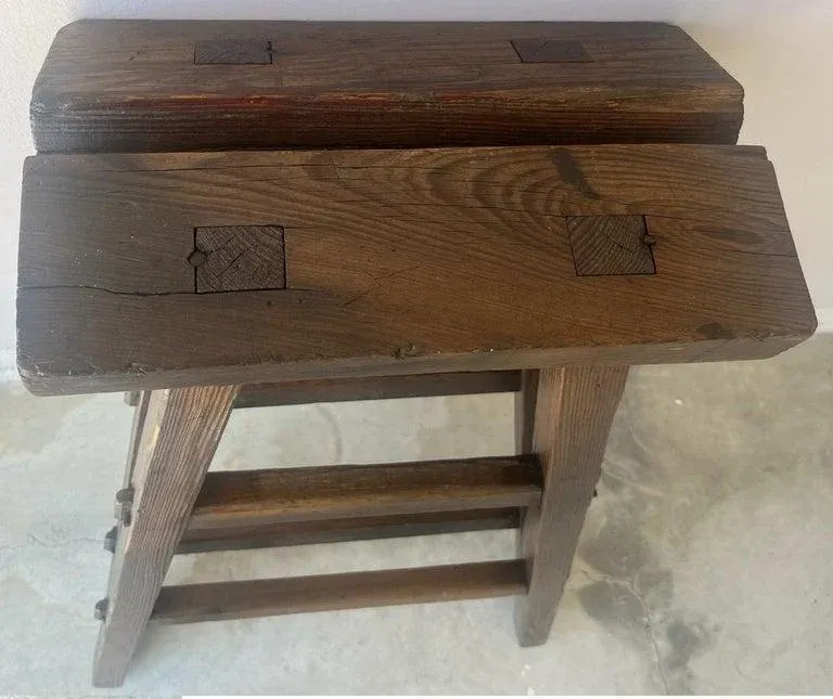 19Thc Mortised Textile /Quilt or Rug Rack