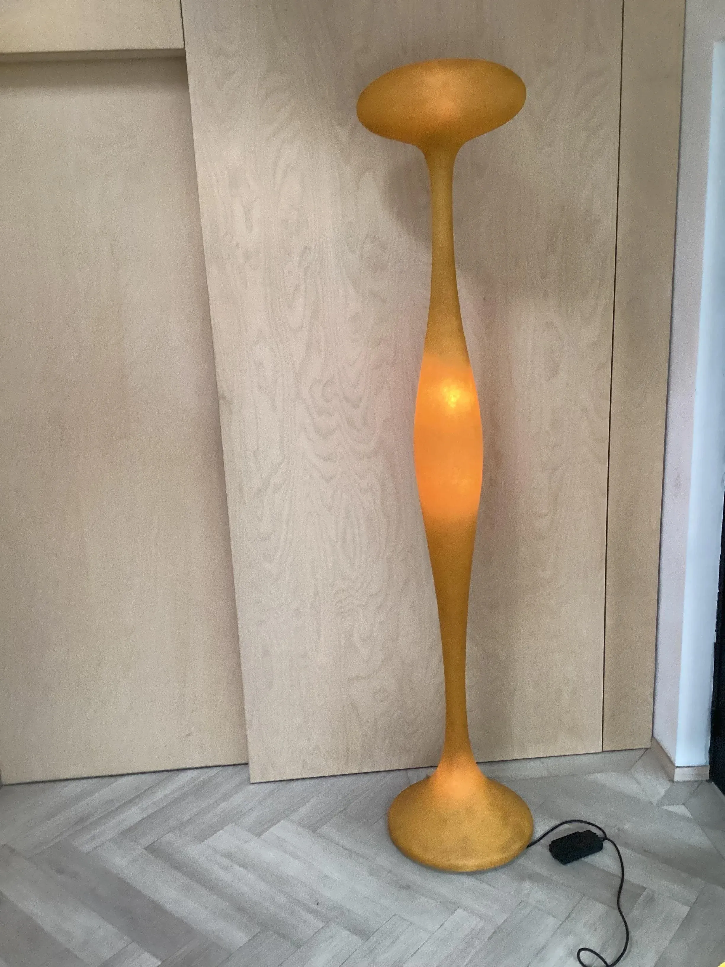Space Age Fiberglass Orange Floor Lamp from Kundalini Berchicci