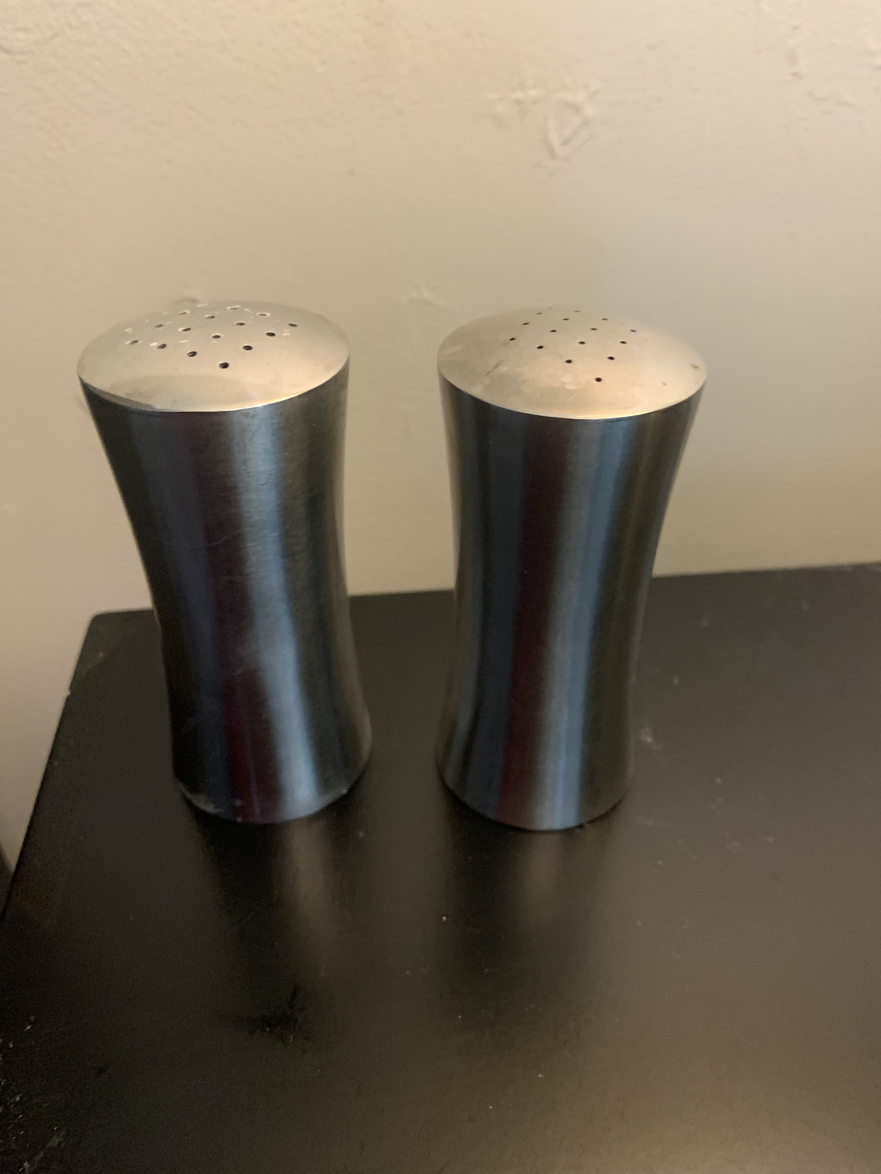 Mid Century Modern Stainless Steel Salt and Pepper Shakers From Sweden- a  Pair, image size:3024x4032