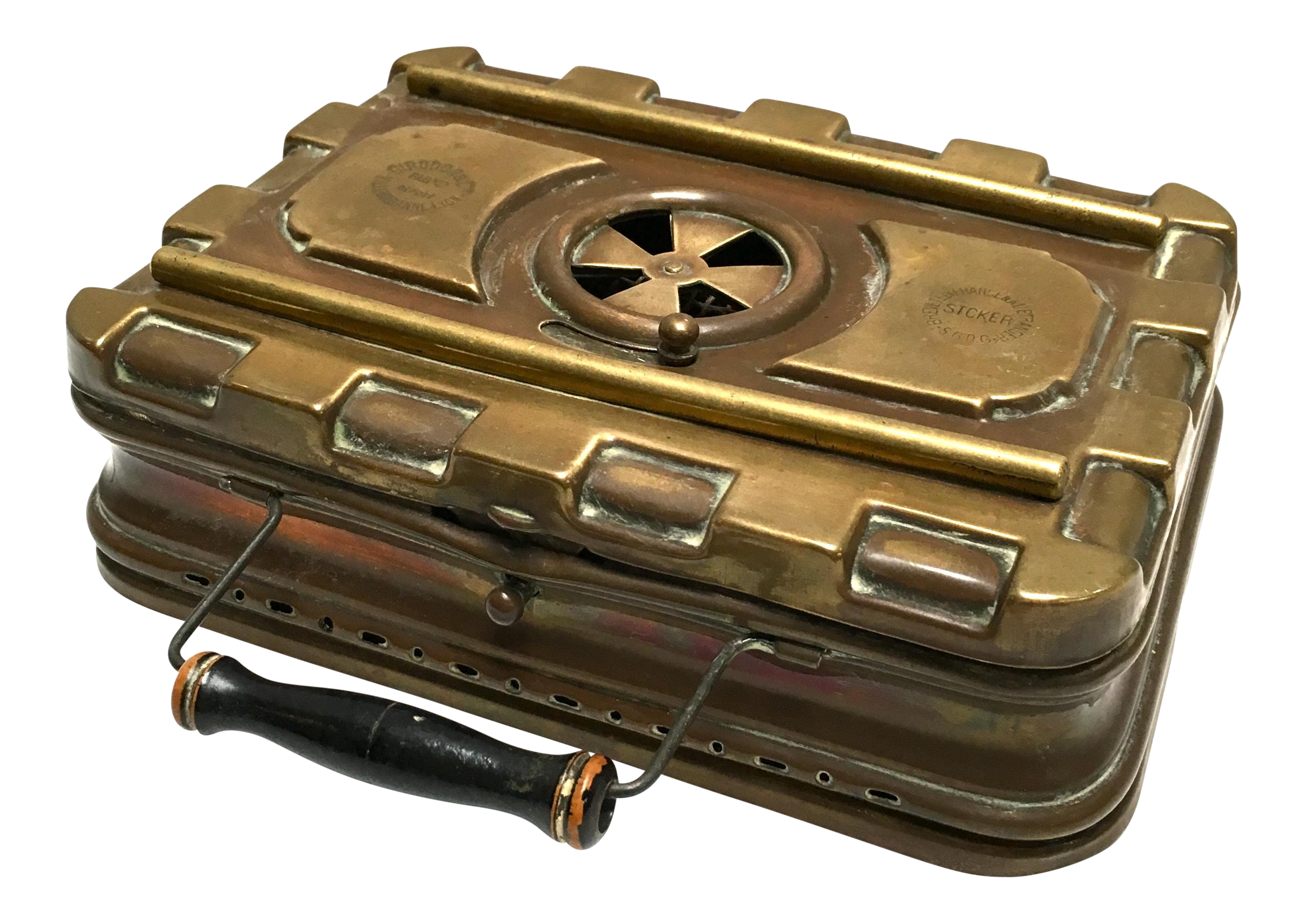 Late 1800s French Carriage Brass Foot Warmer Chairish