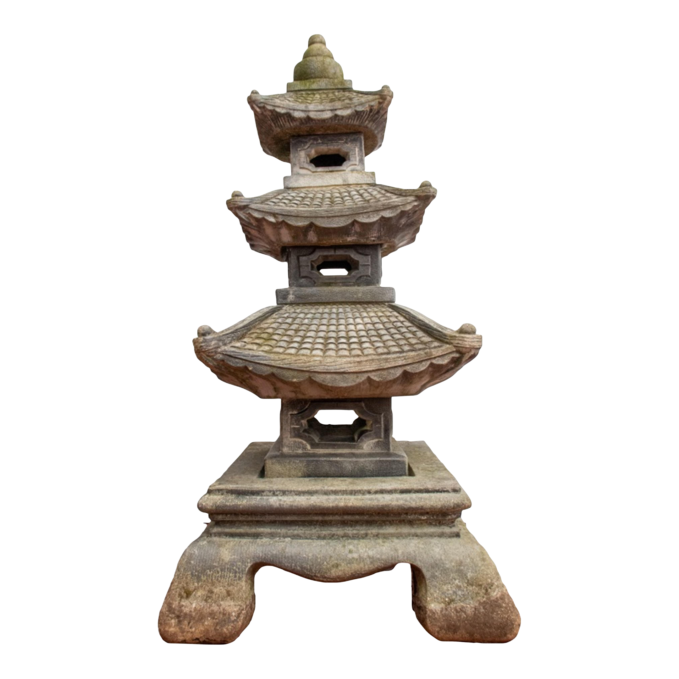 Large Cast Stone Pagoda Garden Ornament Chairish