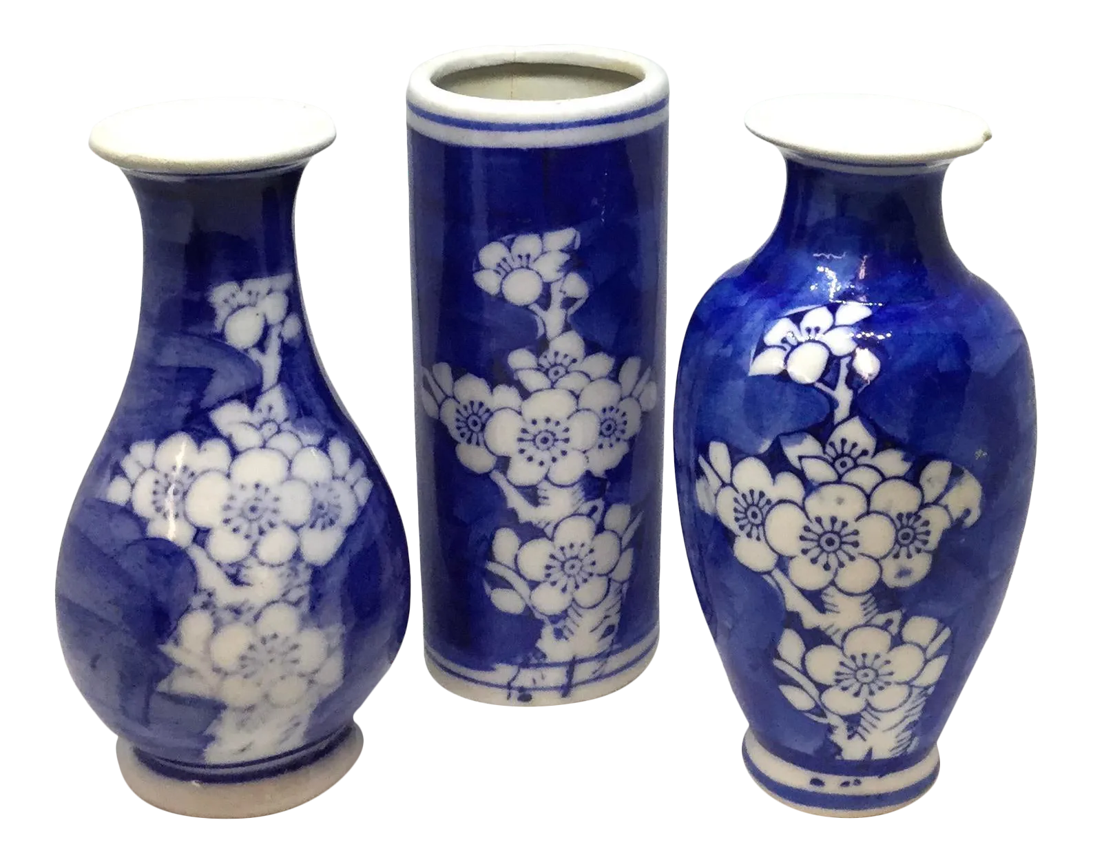 Antique Japanese Miniature Apple Blossom Bud Vases Set of 3 Chairish