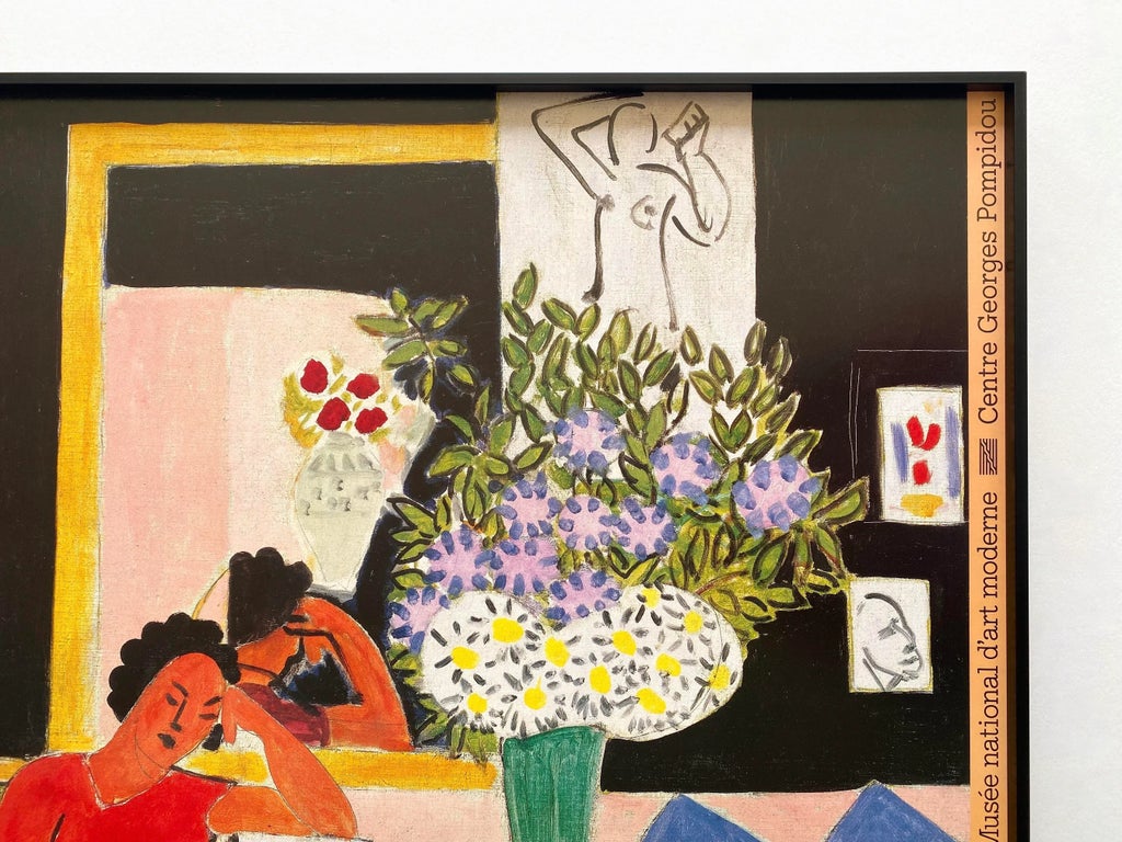 Henri Matisse Vintage 1988 Modernist Lithograph Print Framed Paris 
