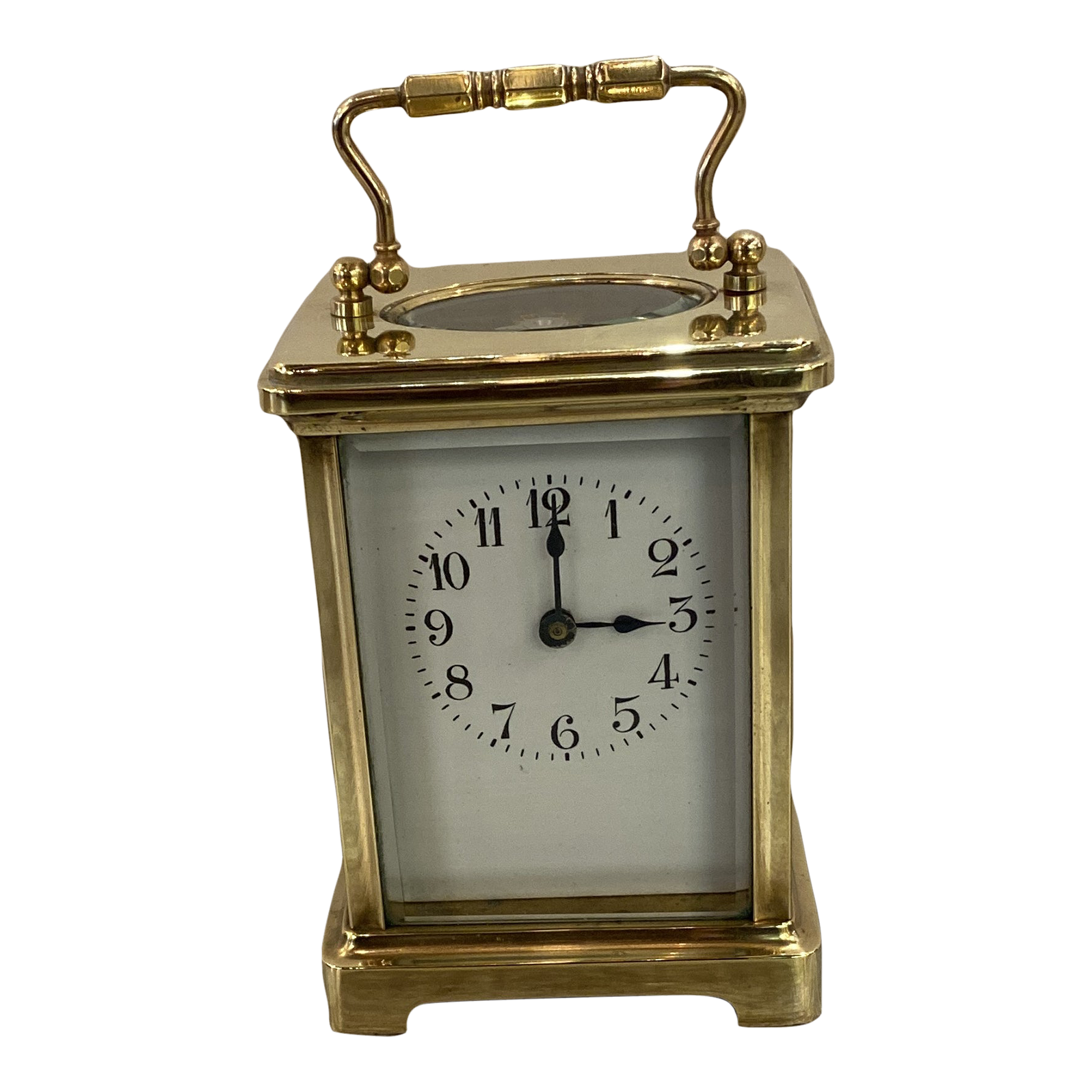 Polished Brass, French Carriage Clock Circa 1900 Chairish