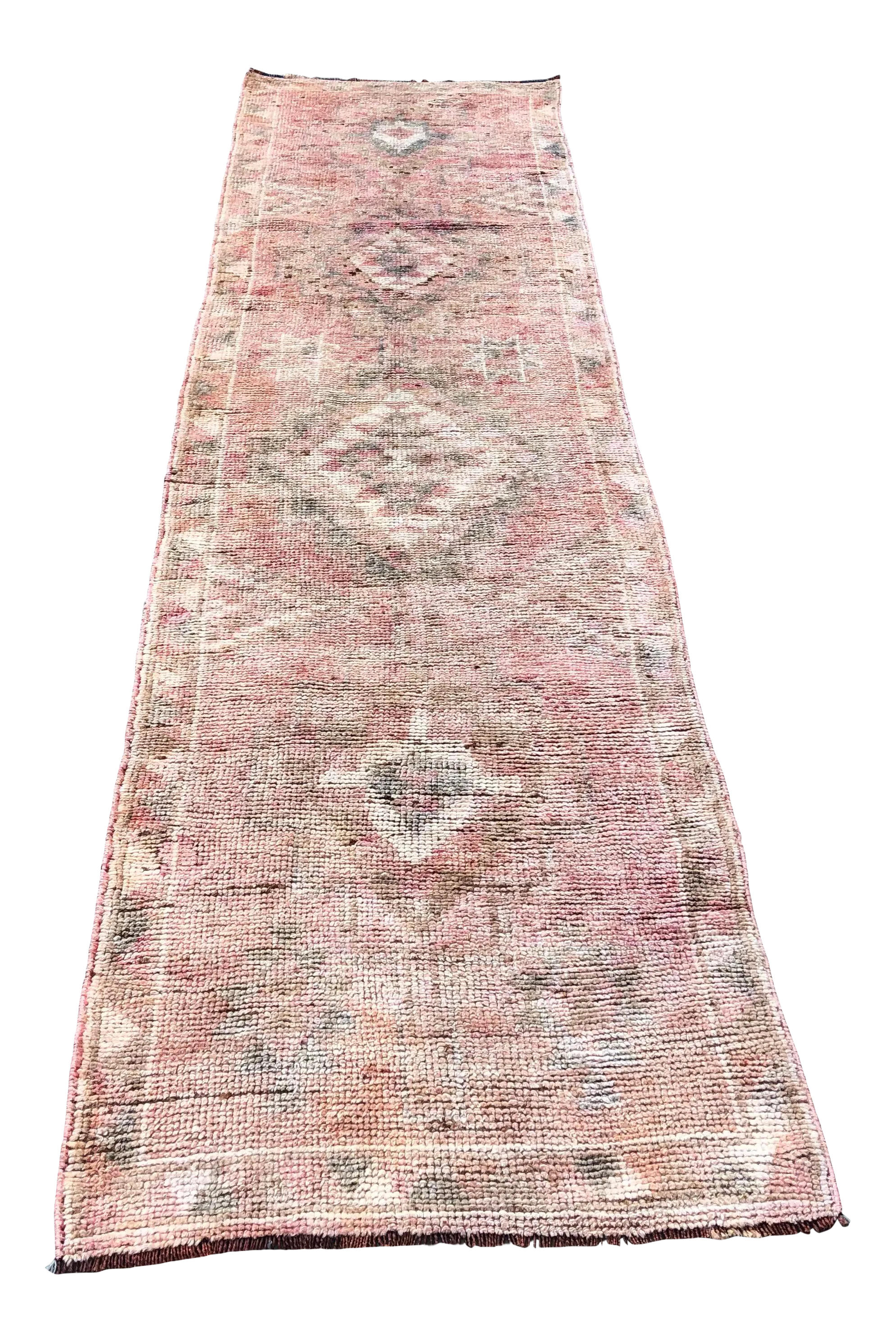 1960s Vintage Handmade Long Runner- 2′8″ × 10′9″