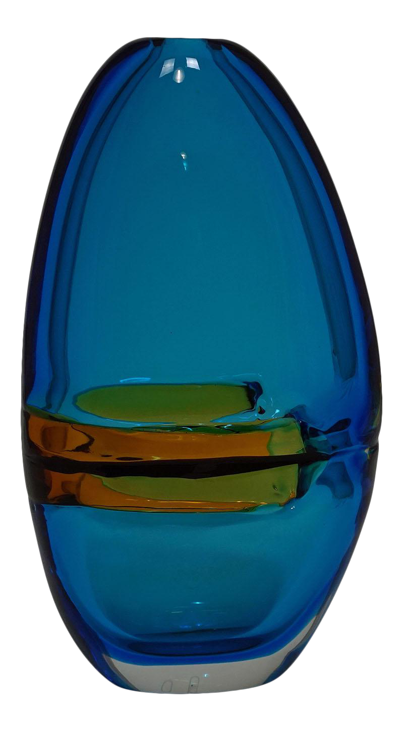 Alfredo Barbini Large Vase 'Doppio Incalmo', Venice Ca. 1965 Chairish