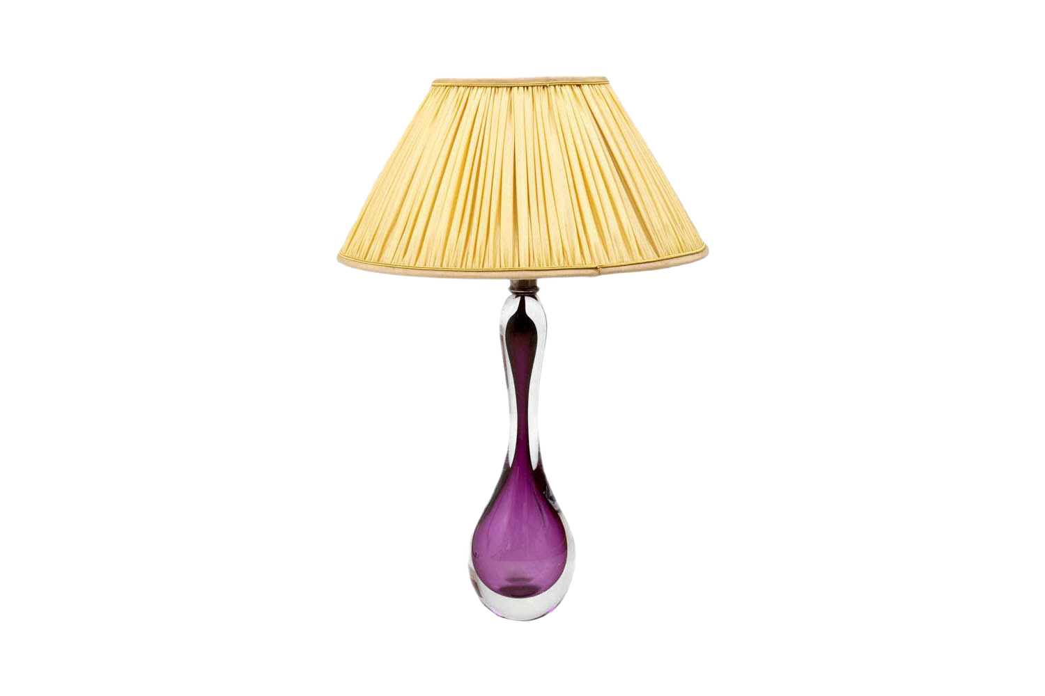 Vintage Glass Table Lamp, 1960s