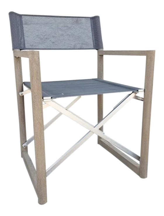 Restoration Hardware Outdoor Teak Directors Chair Chairish