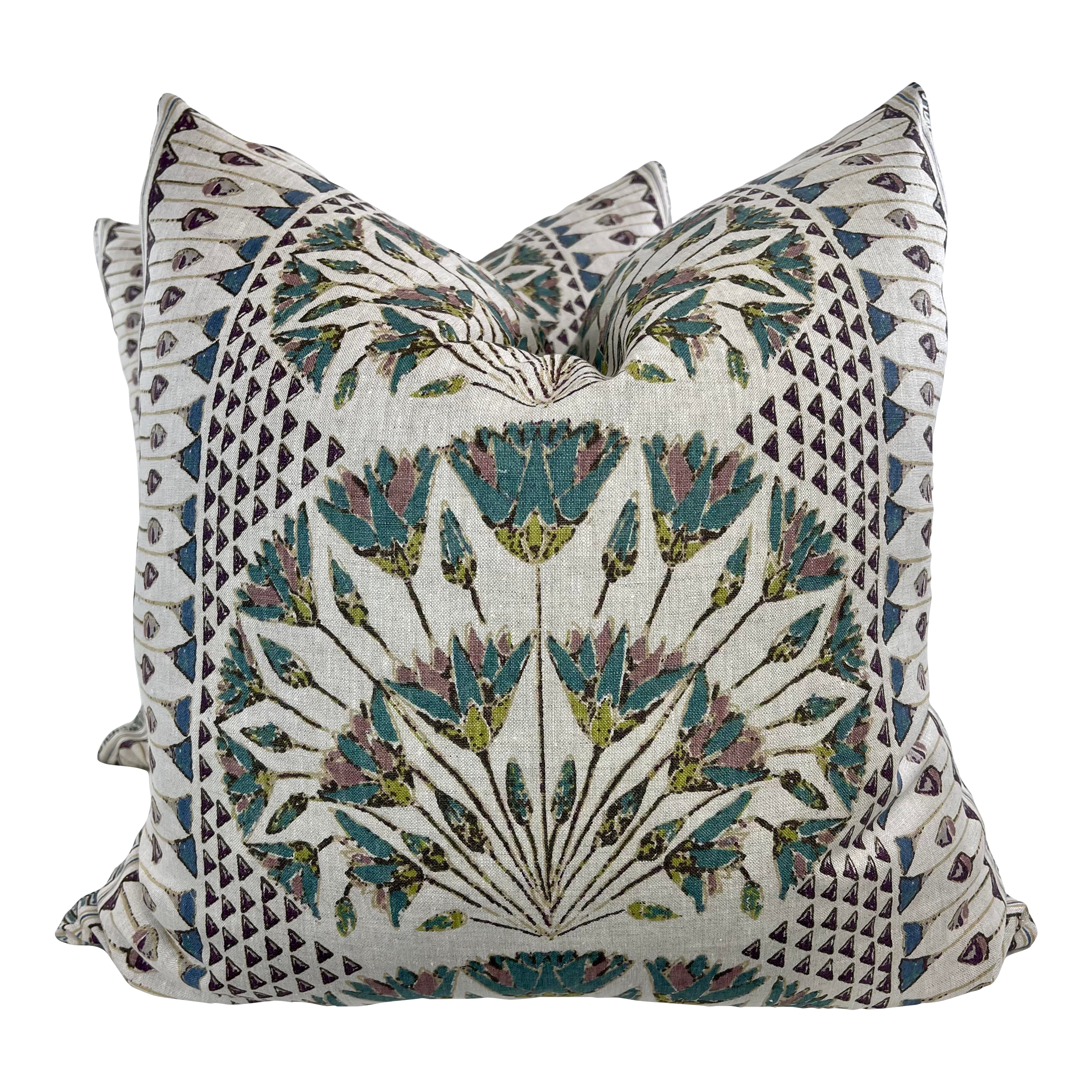 Cairo Floral Blue Pillow Cover