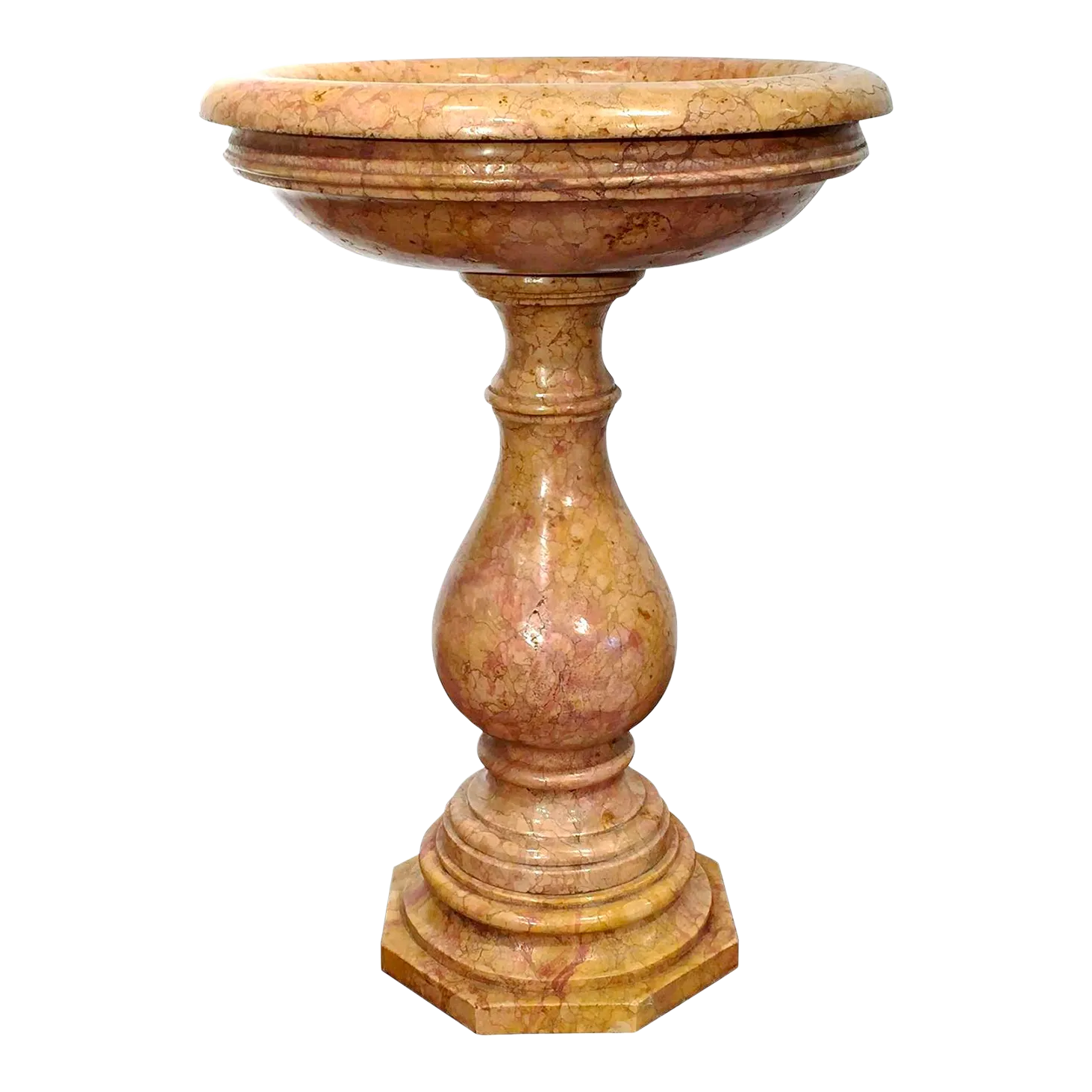 Early 20th Century Italian Carved Marble Plant Stand Pedestal With