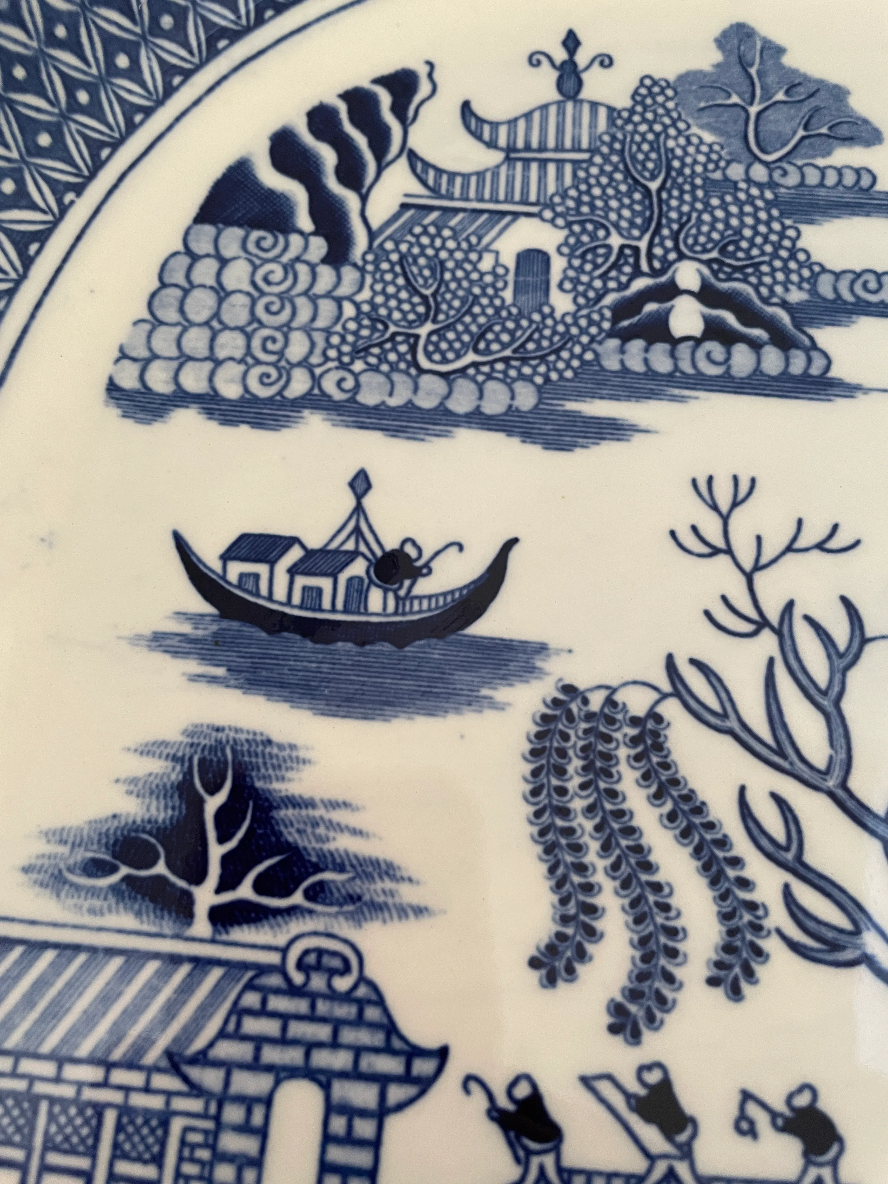 Vintage Albert Kessler & Company Hand-Painted Blue & White