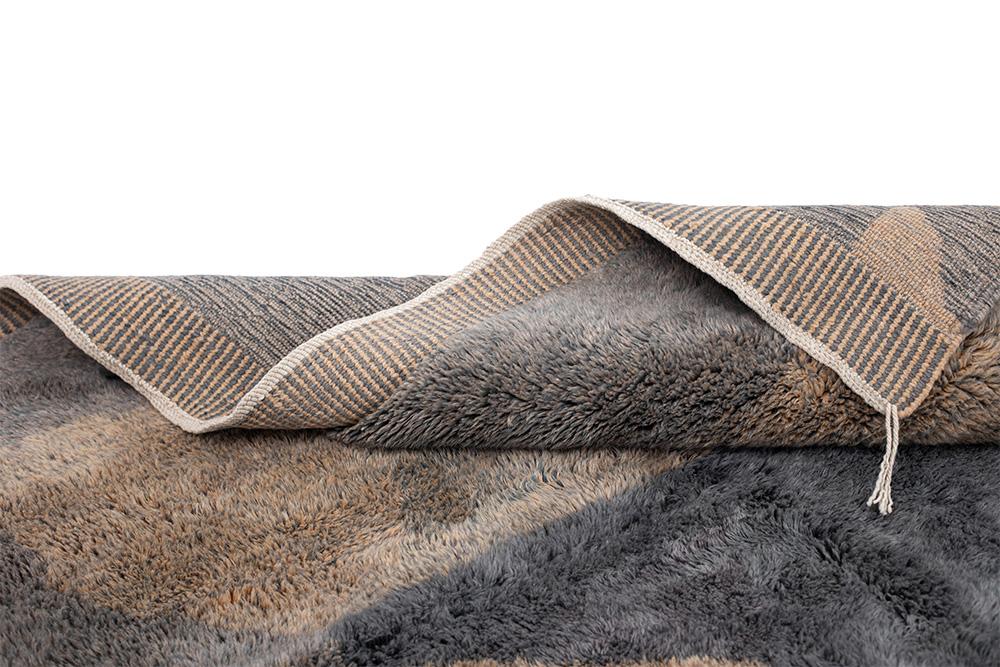Absatract Hand-Knotted Wool Rug by Azele Studio