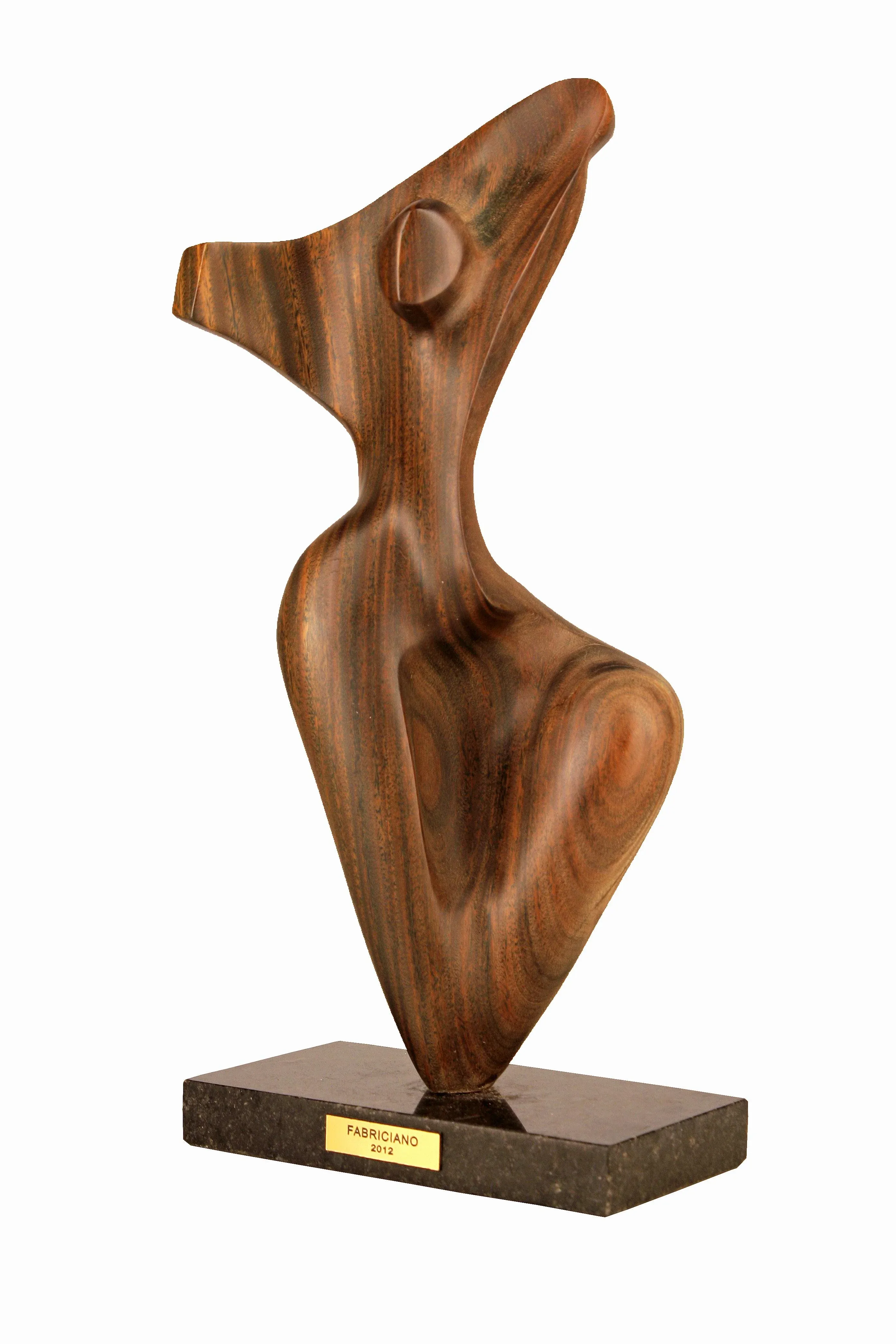 2012 Argentine Biomorphic Wood Abstract Sculpture With Black