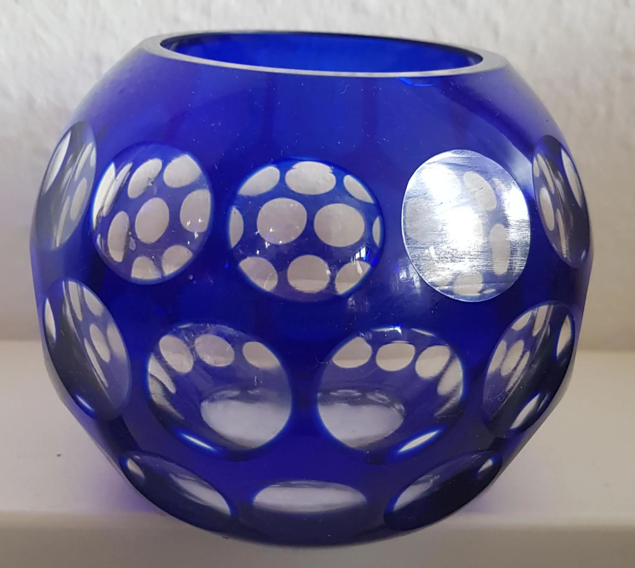Cut Crystal Globe Vase from WMF, 1930s