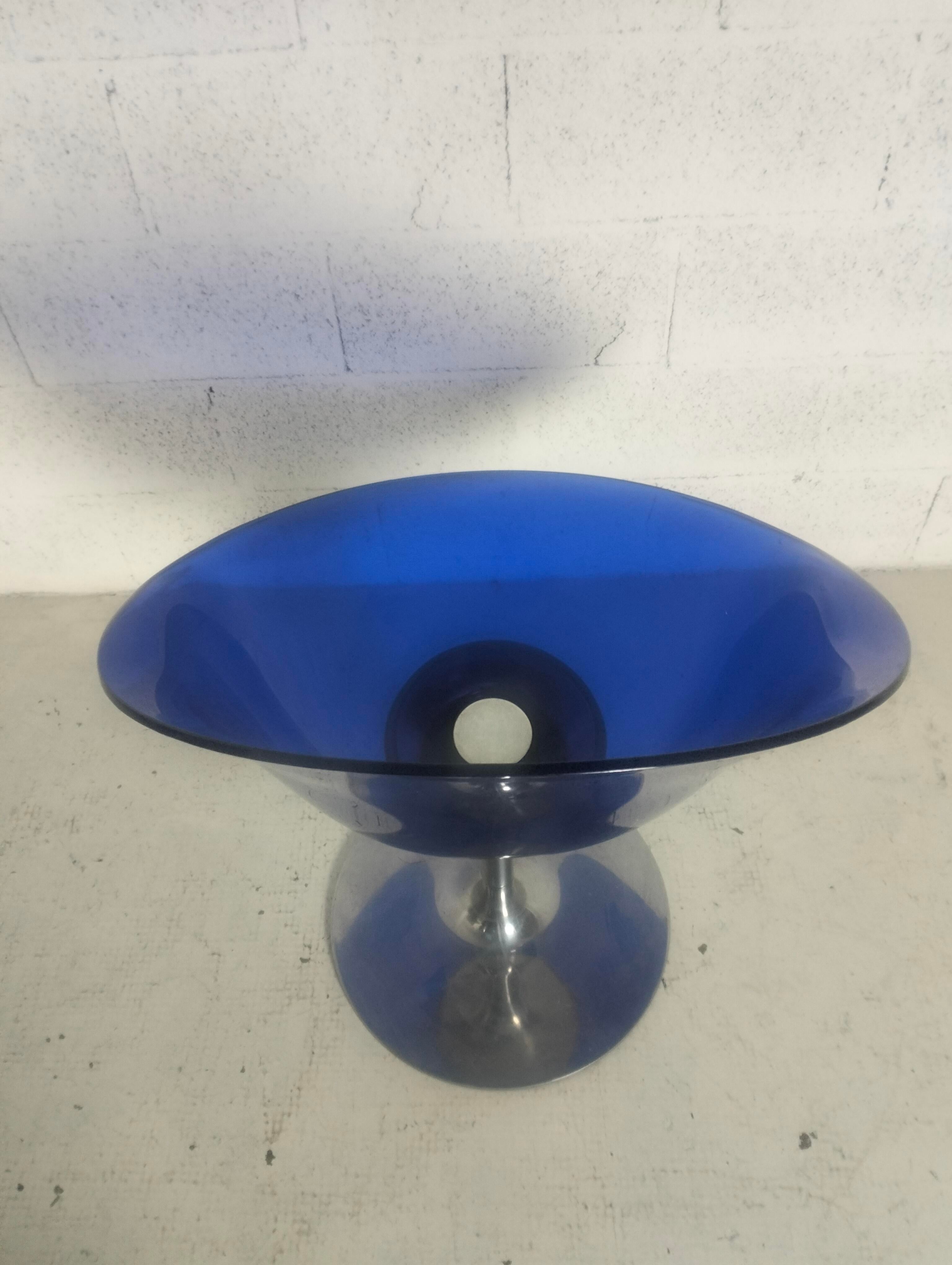 Kartell Eros チェア 青色 Eros Swivel Blue Chair by Philippe Starck for Kartell, 1990s