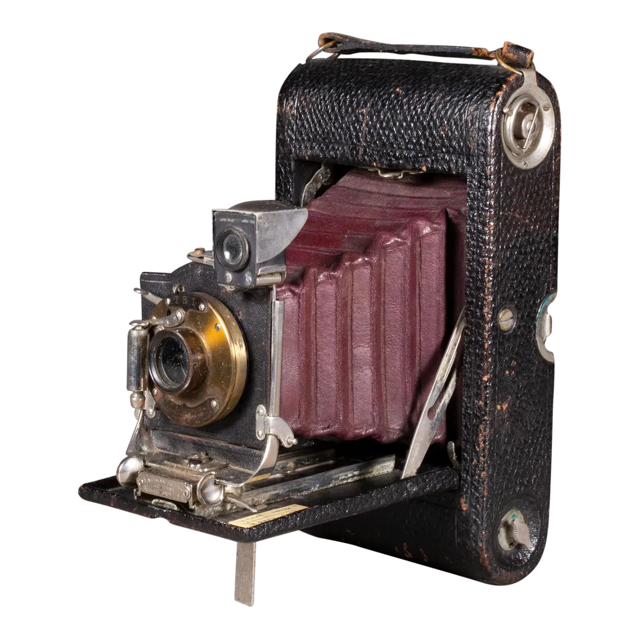 19世紀アンティーク★kodak初のセルフケース式フォールディングカメラ4×5★ Vintage Kodak Antique Folding Camera in Original Leather