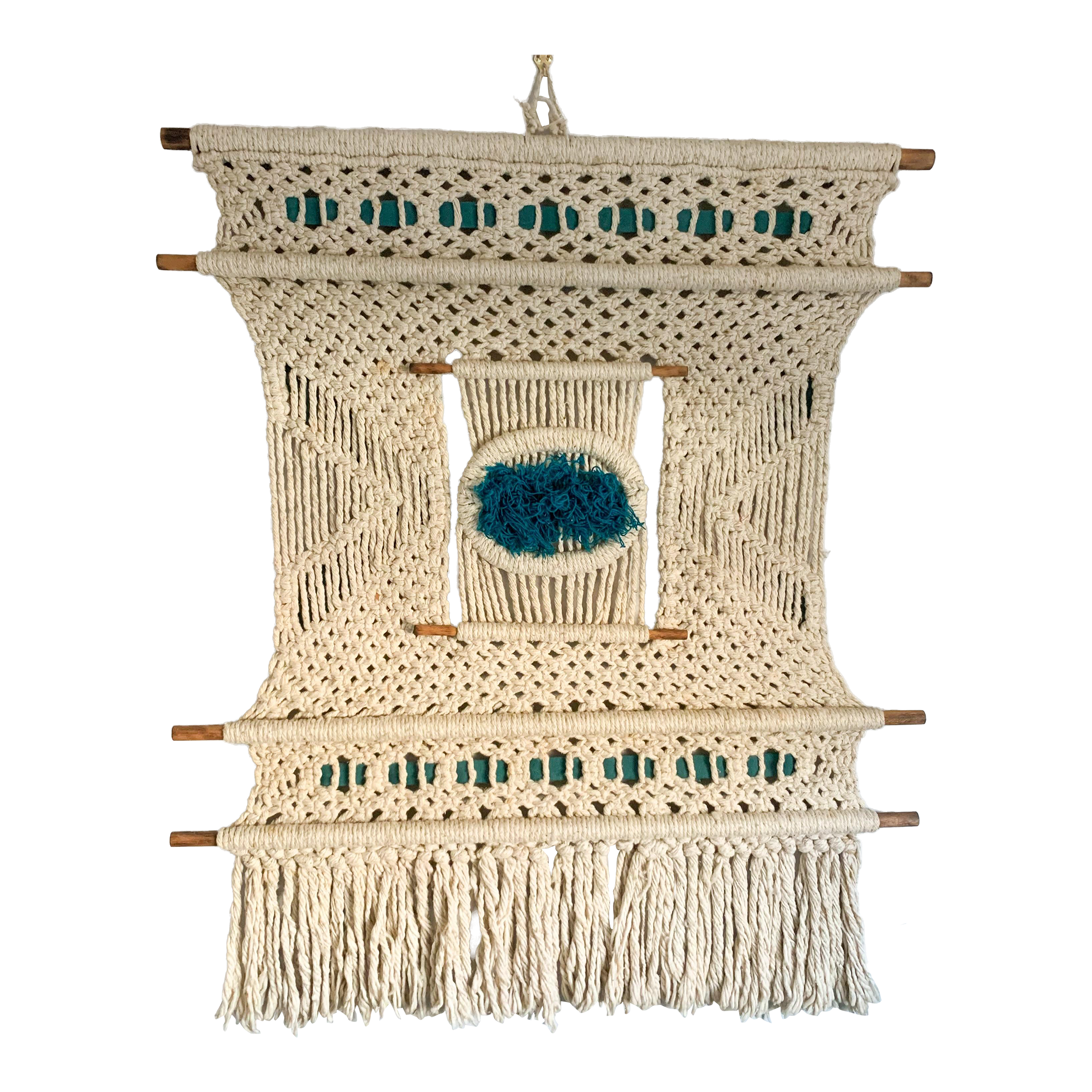 小物入れ 70s Weaving Textile Wall Art 70s Weaving Textile Wall Art