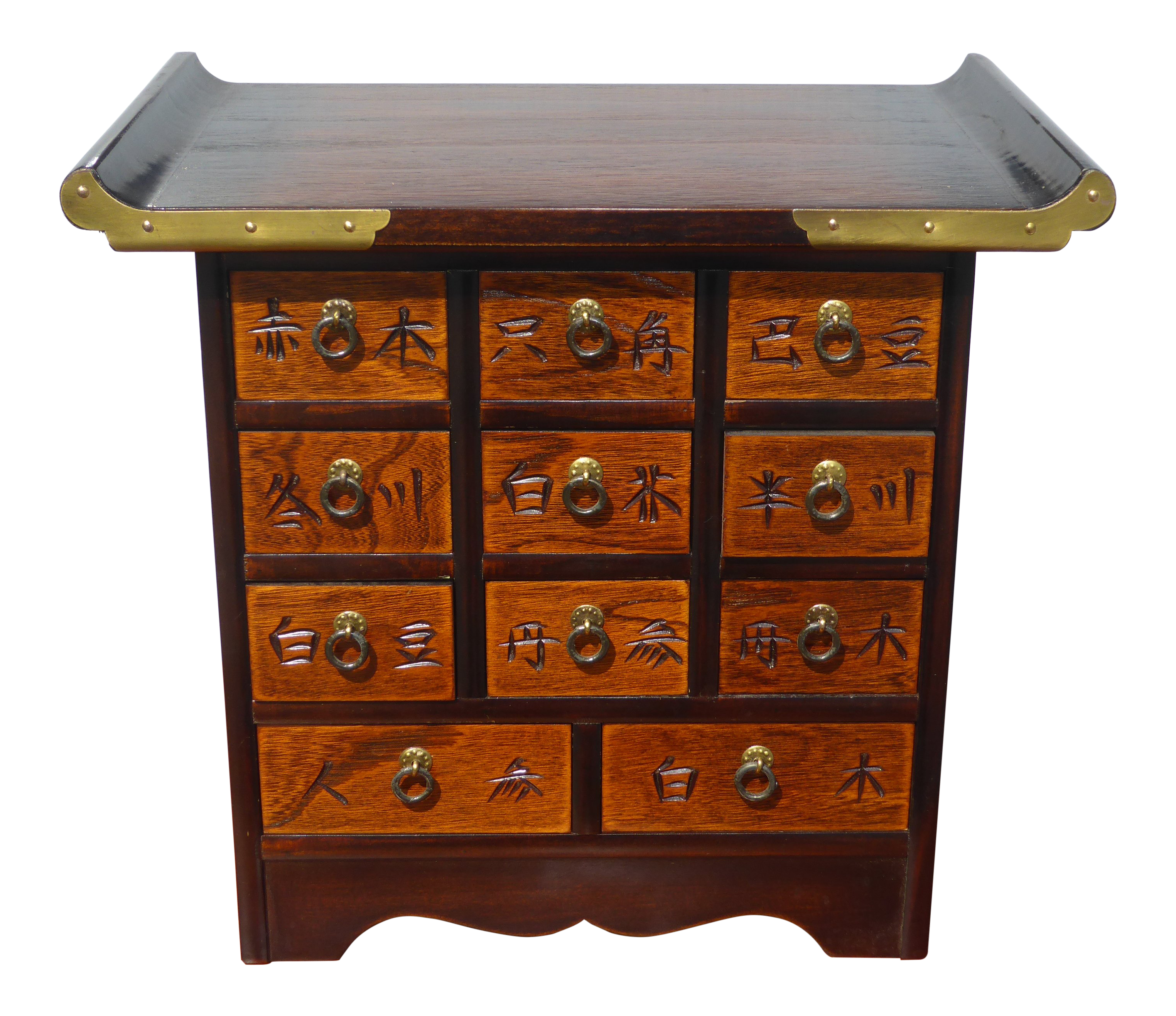 Chinese Oriental Asian Apothecary Table Top Chest Chairish
